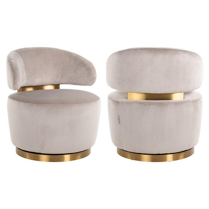 PARMA beige swivel armchair - Eye on Design