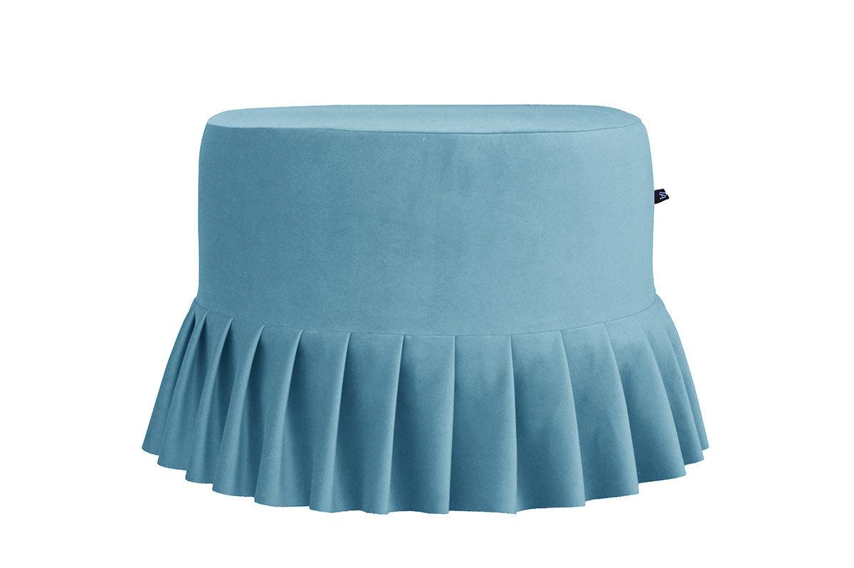 Pleated pouffe LOLITA blue, Happy Barok, Eye on Design