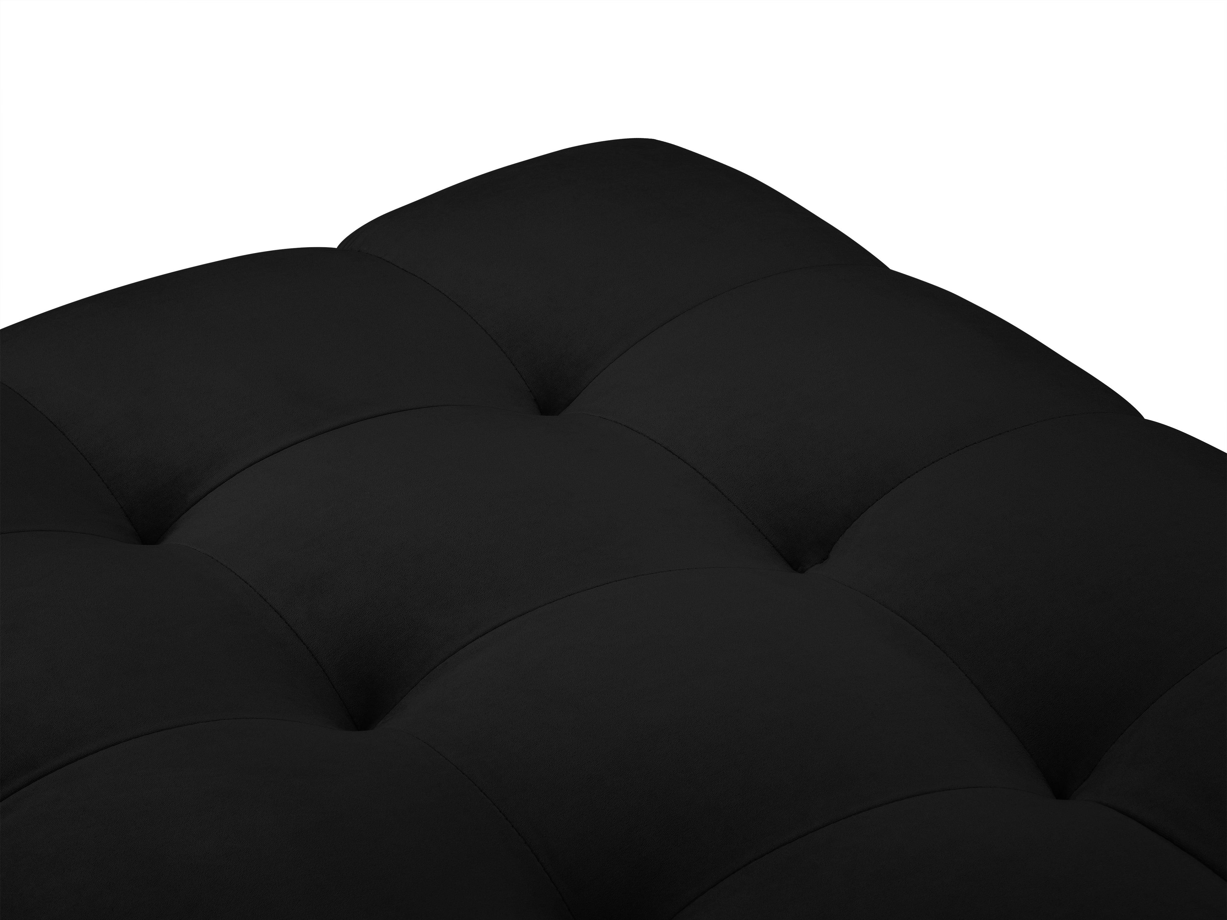 Pouffe velvet BALI black with black base - Eye on Design