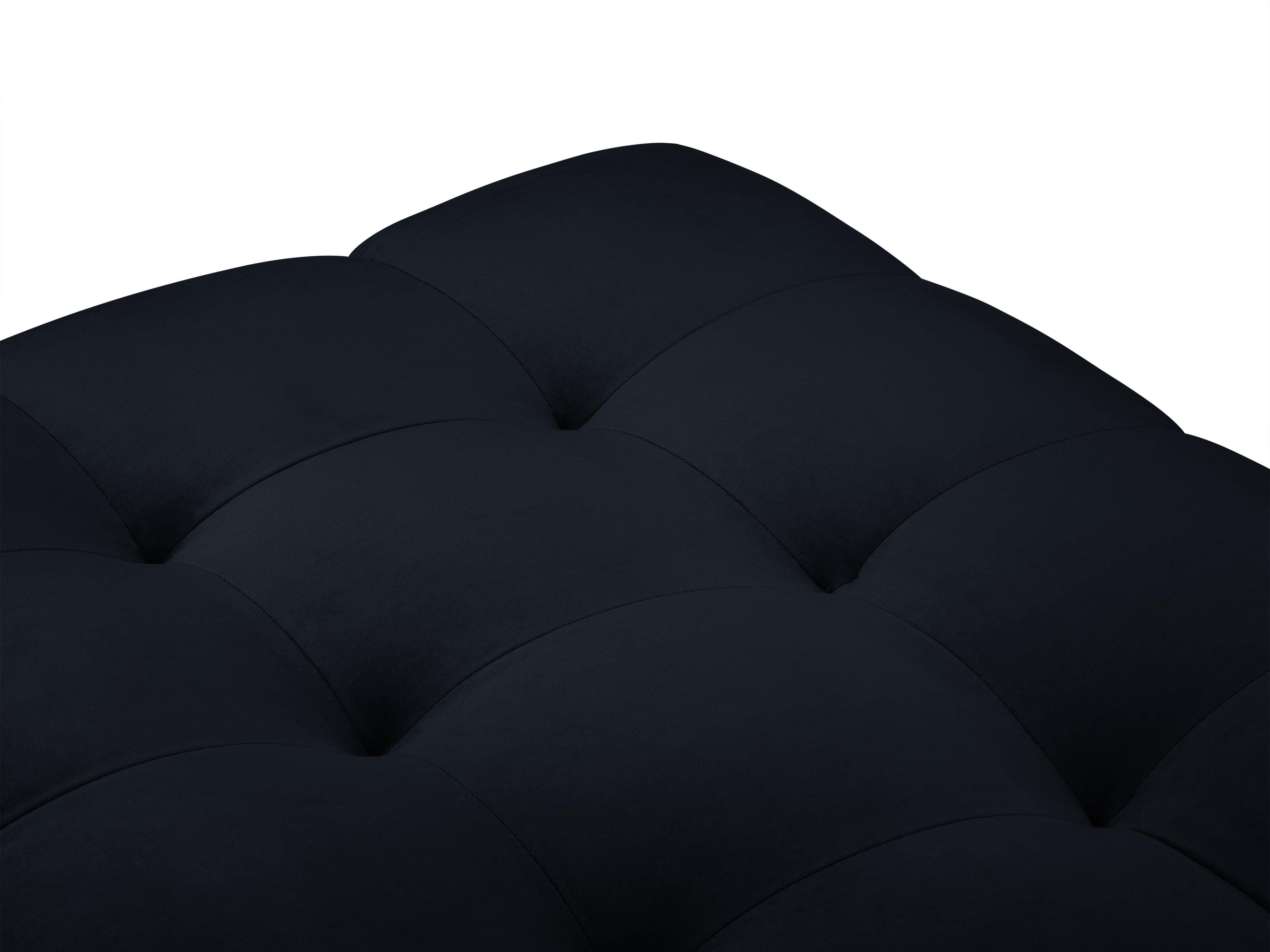 Pouffe velvet BALI dark blue with gold base - Eye on Design