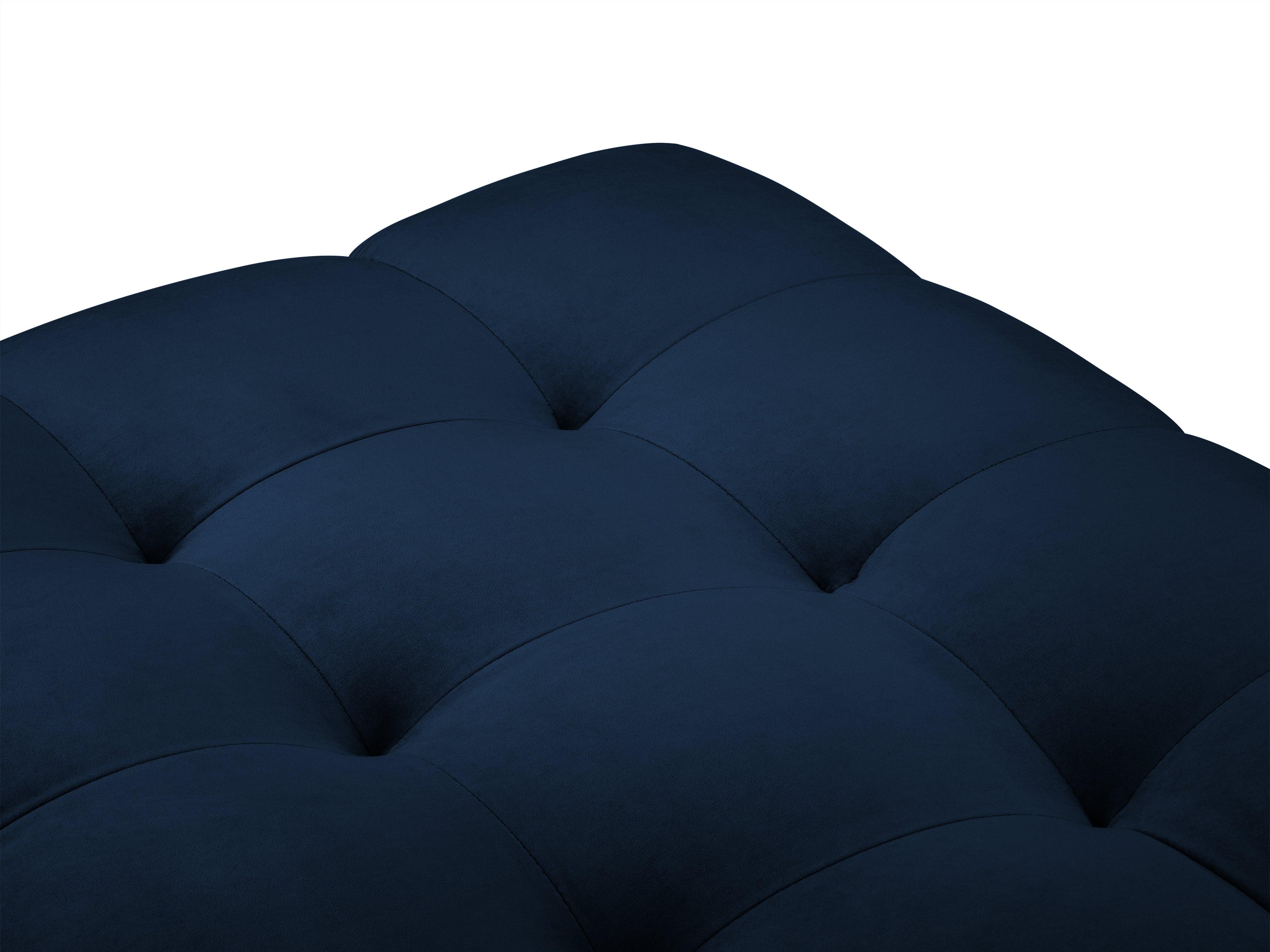 Pouffe velvet BALI royal blue with black base - Eye on Design