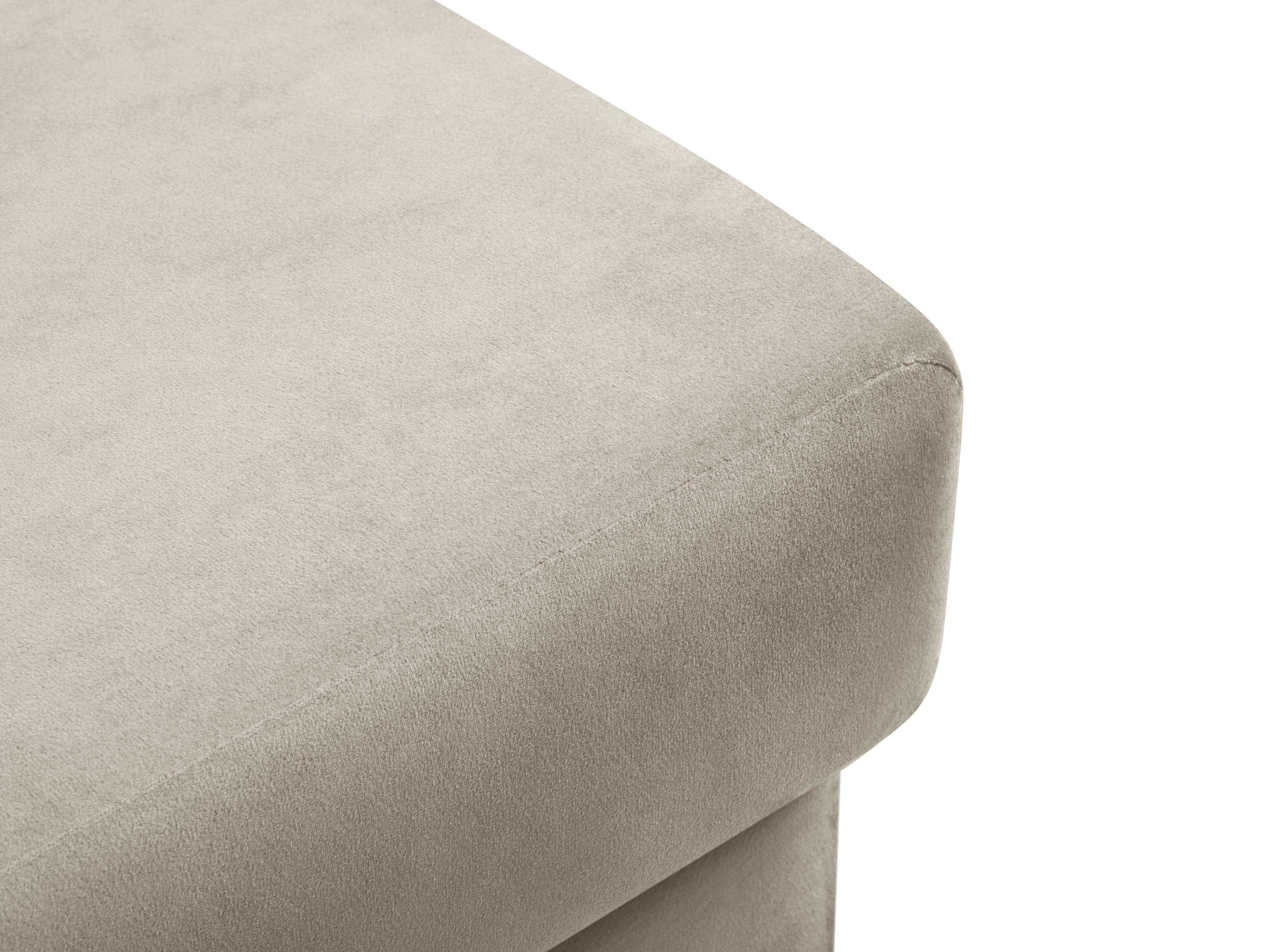 Pouffe velvet KYOTO beige with black base - Eye on Design