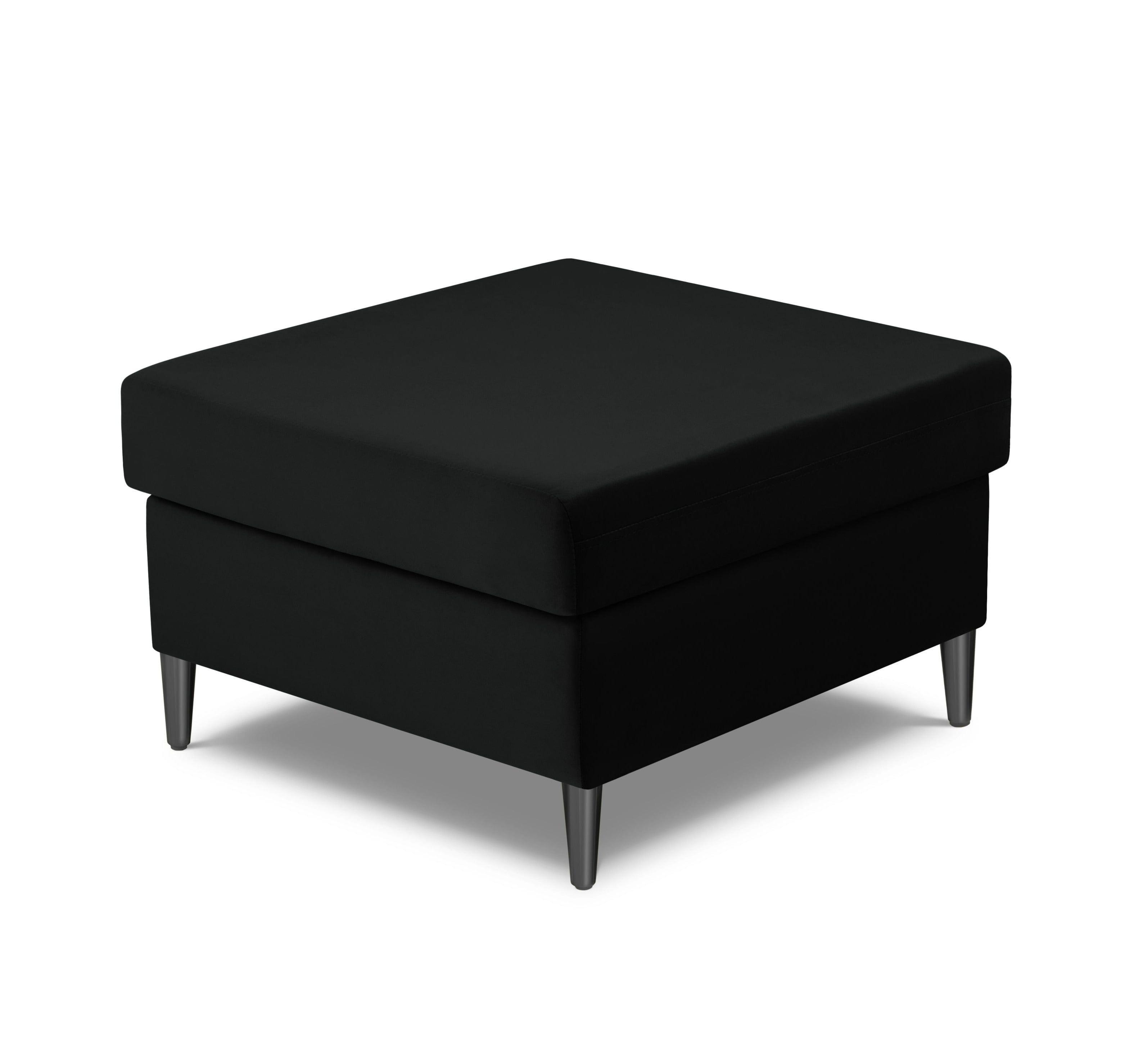 Pouffe velvet KYOTO black with black base - Eye on Design