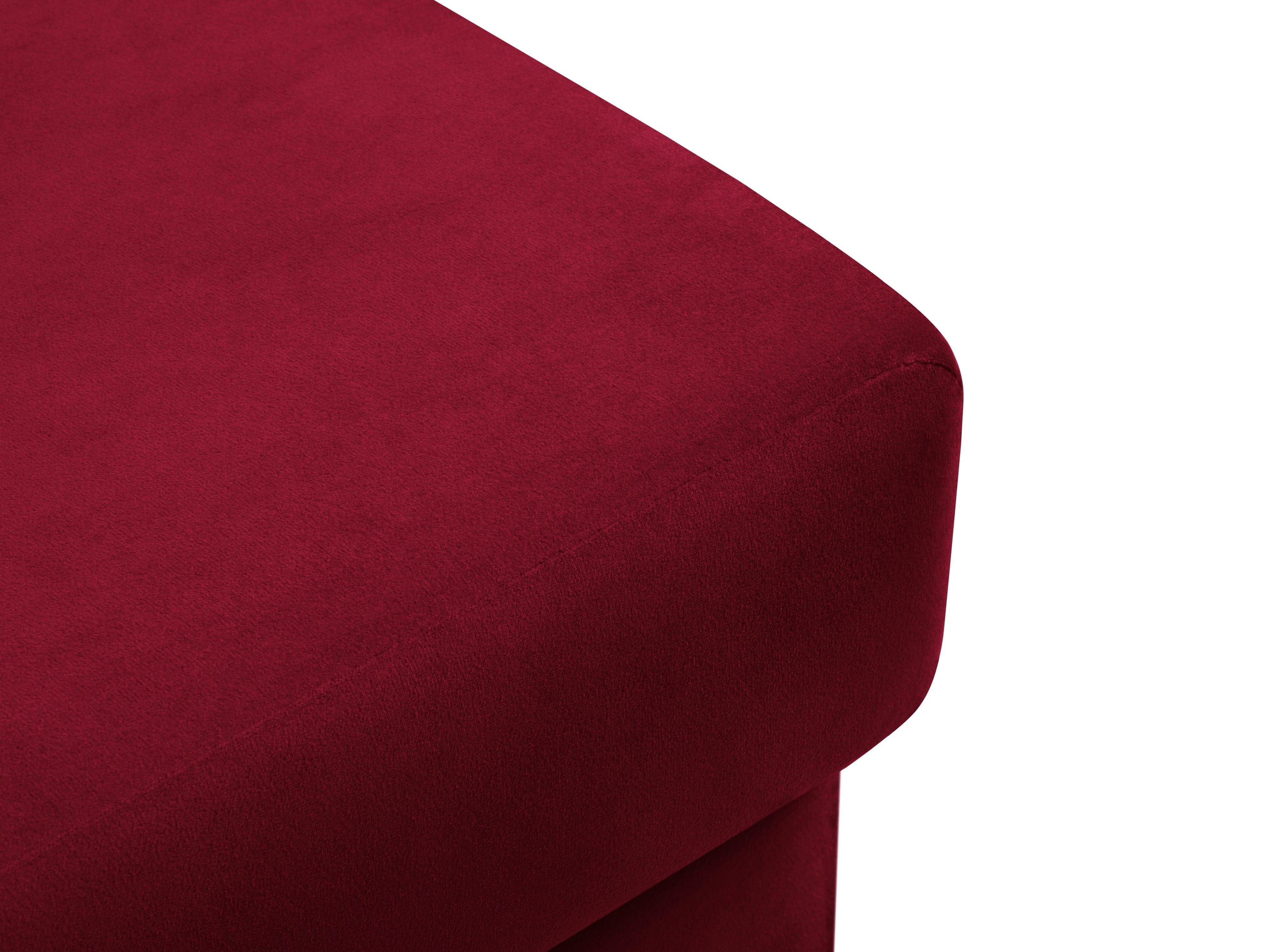 Pouffe velvet KYOTO red with golden base - Eye on Design