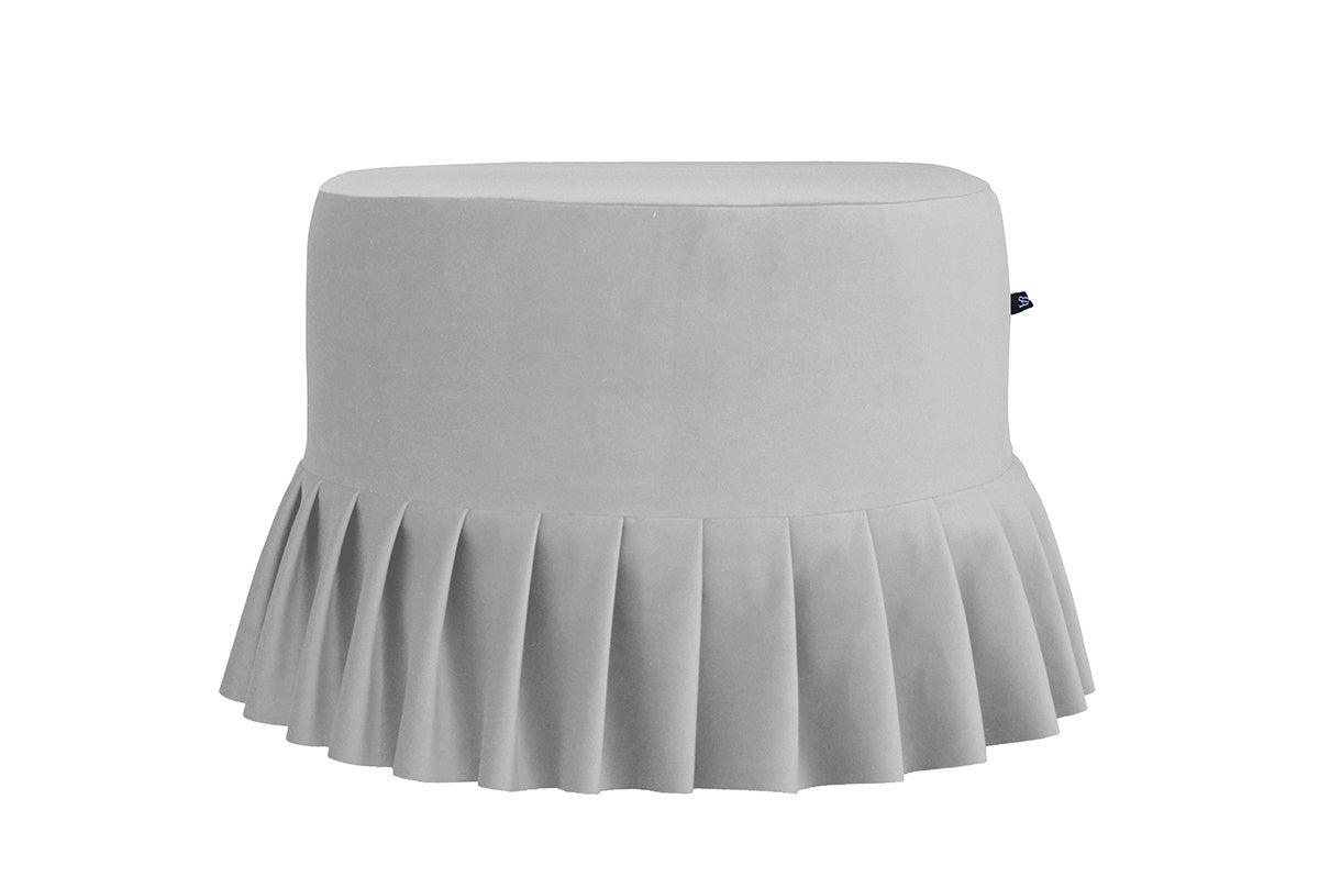 Puff with frill LOLITA light grey - Eye on Design