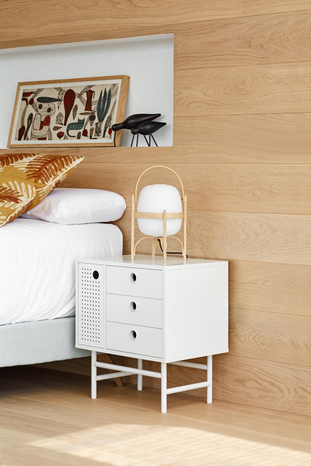 PUNTO bedside cabinet white - Eye on Design