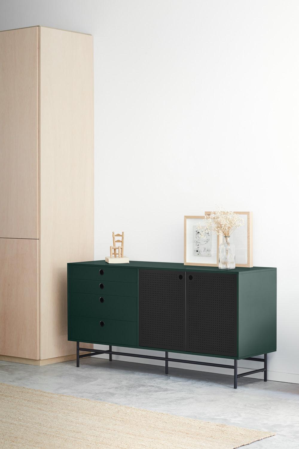 PUNTO chest of drawers dark green - Eye on Design