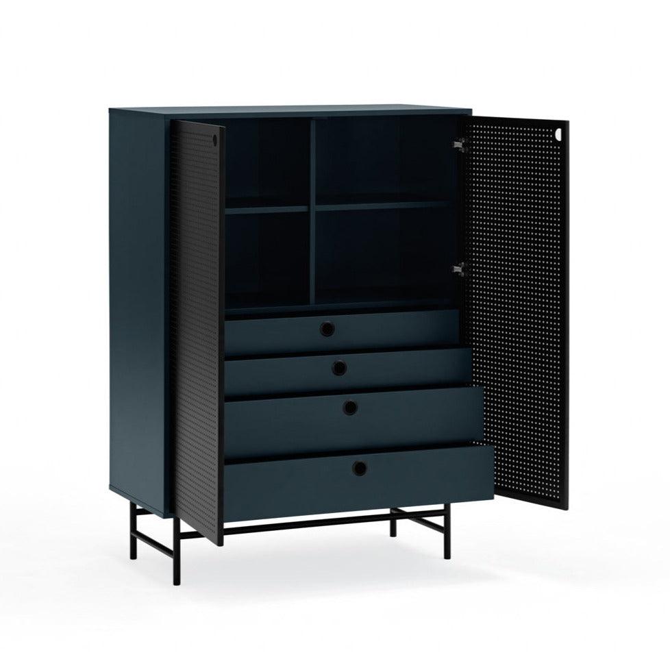 PUNTO high chest of drawers dark blue - Eye on Design