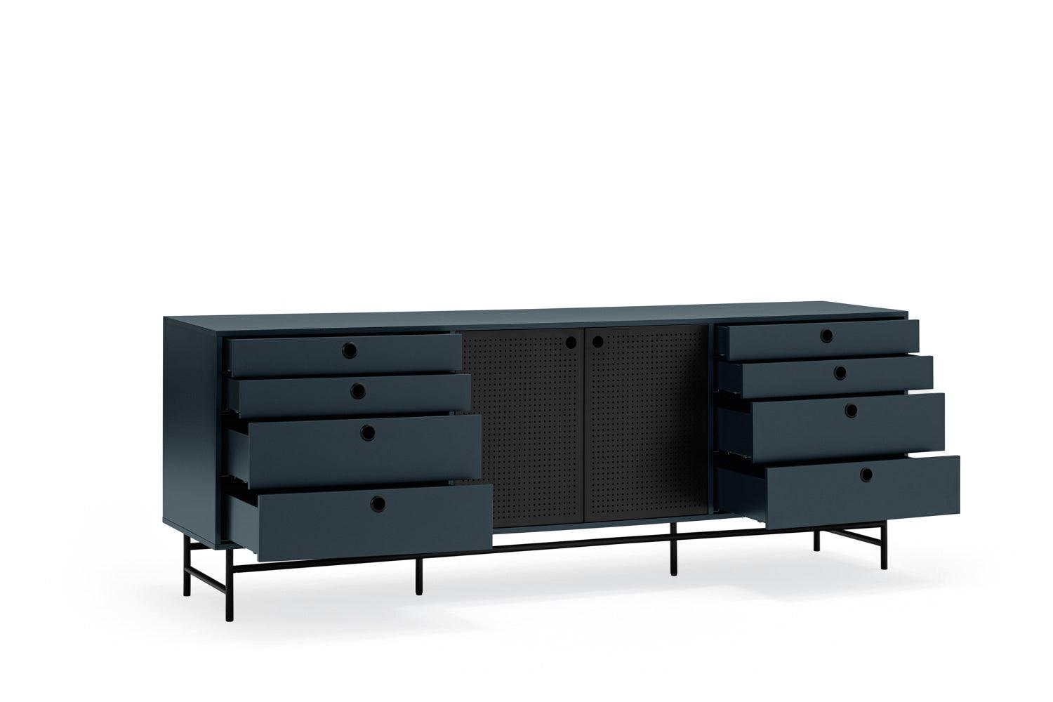 PUNTO low chest of drawers dark blue - Eye on Design