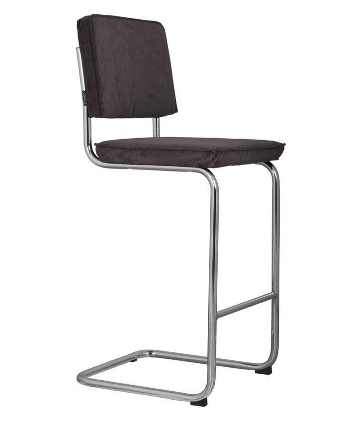 RIDGE RIB bar stool dark grey - Eye on Design