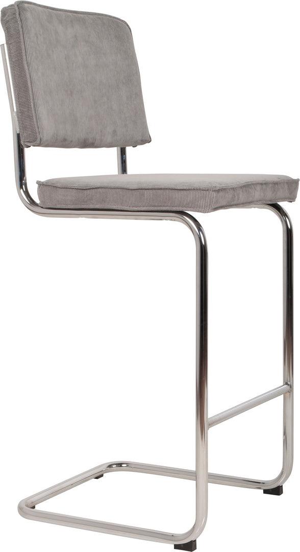 RIDGE RIB bar stool grey - Eye on Design