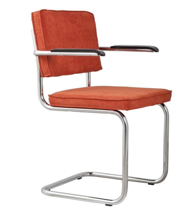 RIDGE RIB chair with armrests orange - Eye on Design