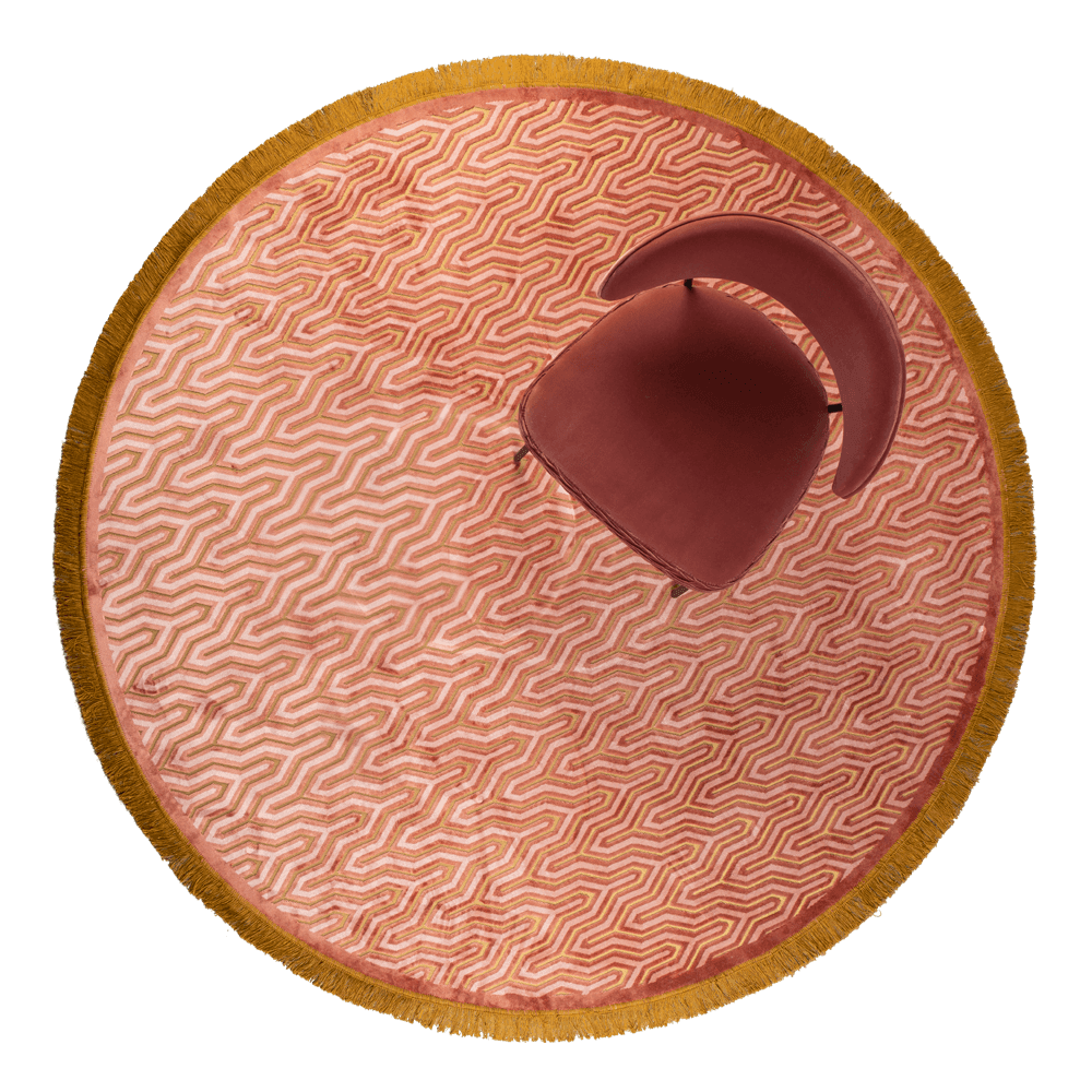 Round rug I FEEL SO SOFT pink, Bold Monkey, Eye on Design