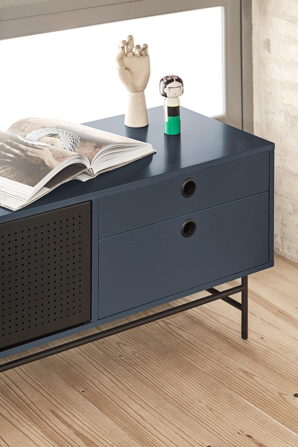 RTV cabinet PUNTO dark blue - Eye on Design