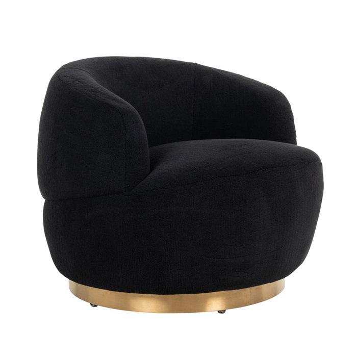 SASSARI swivel armchair black - Eye on Design