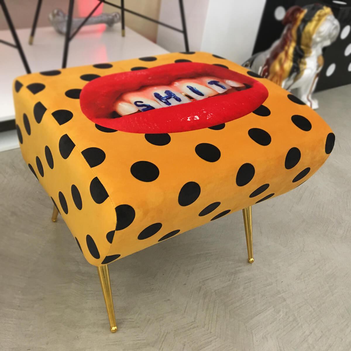 SHIT pouffe yellow - Eye on Design