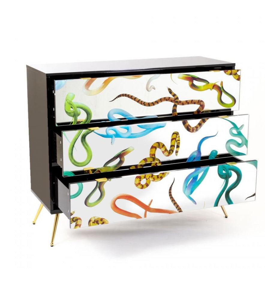 SNAKES cabinet with 3 drawers - Eye on Design