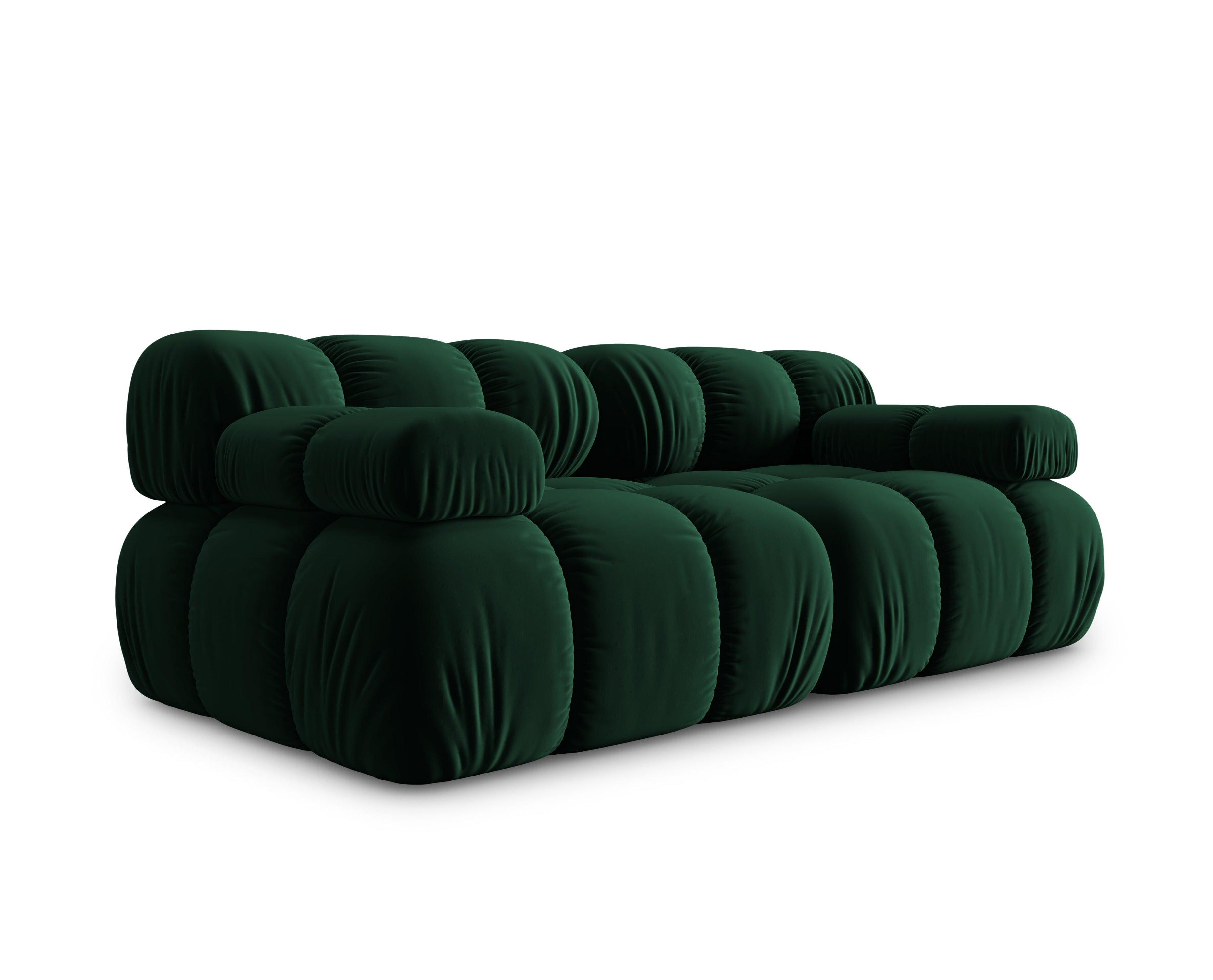 Sofa aksamitna 2-osobowa TROPEA butelkowa zieleń Milo Casa    Eye on Design