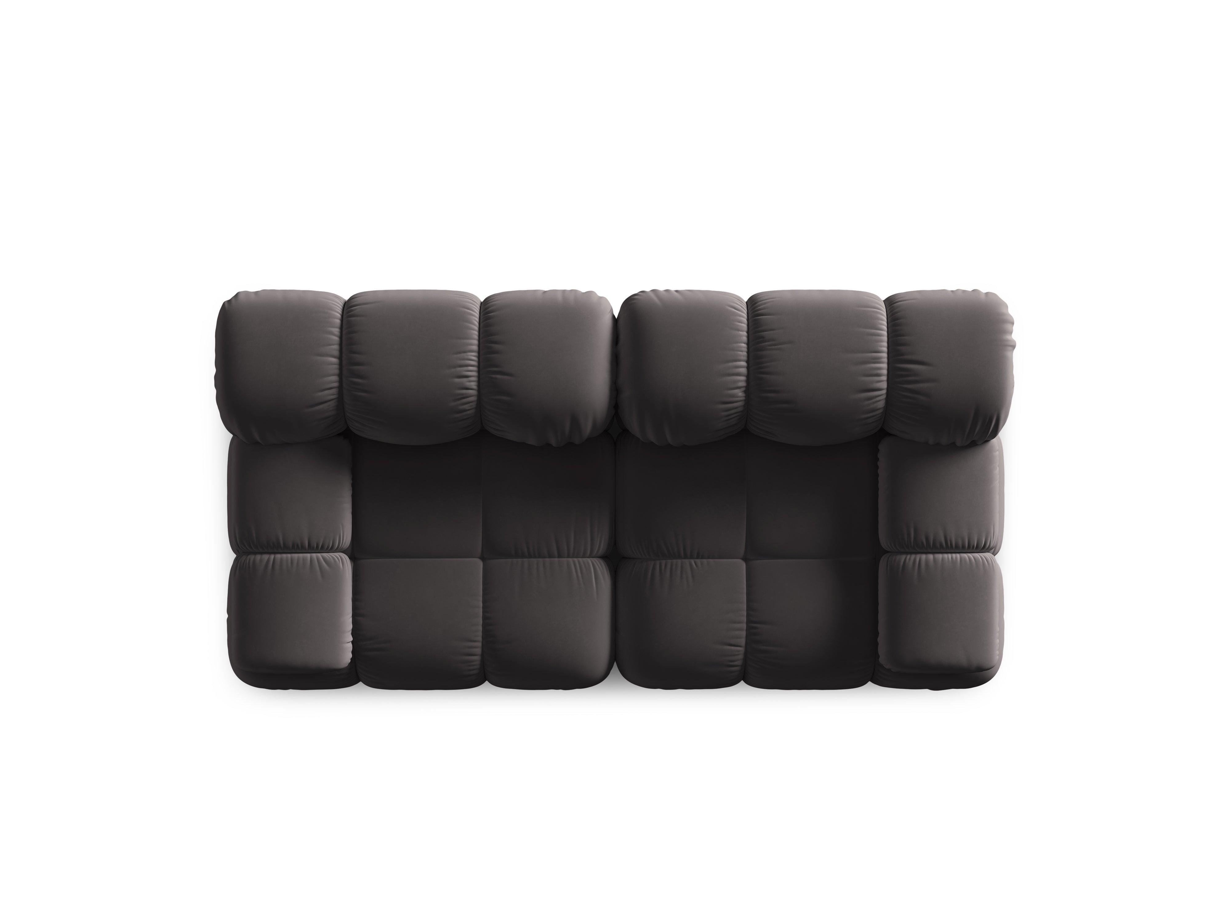 Sofa aksamitna 2-osobowa TROPEA ciemnoszary Milo Casa    Eye on Design