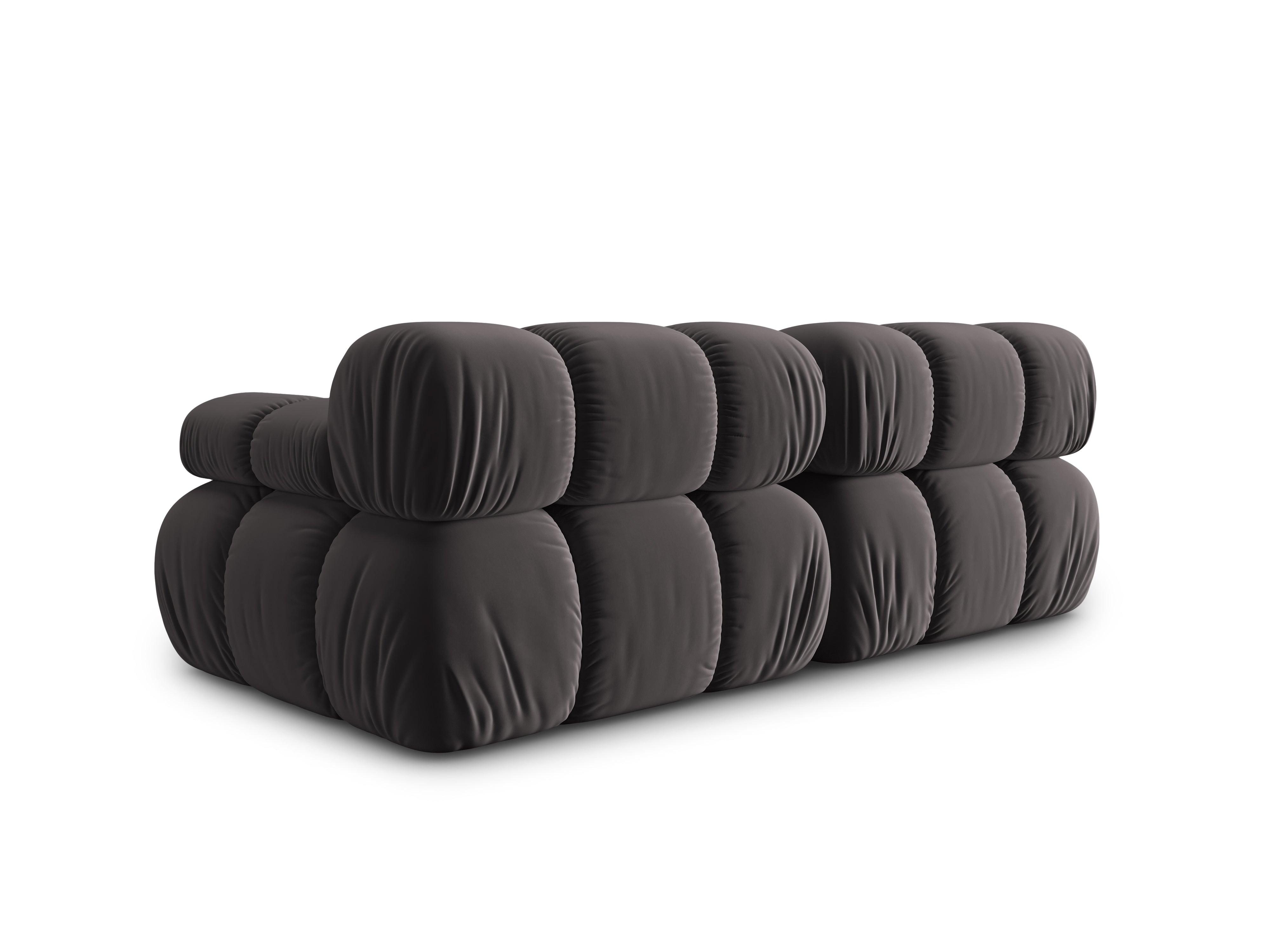 Sofa aksamitna 2-osobowa TROPEA ciemnoszary Milo Casa    Eye on Design