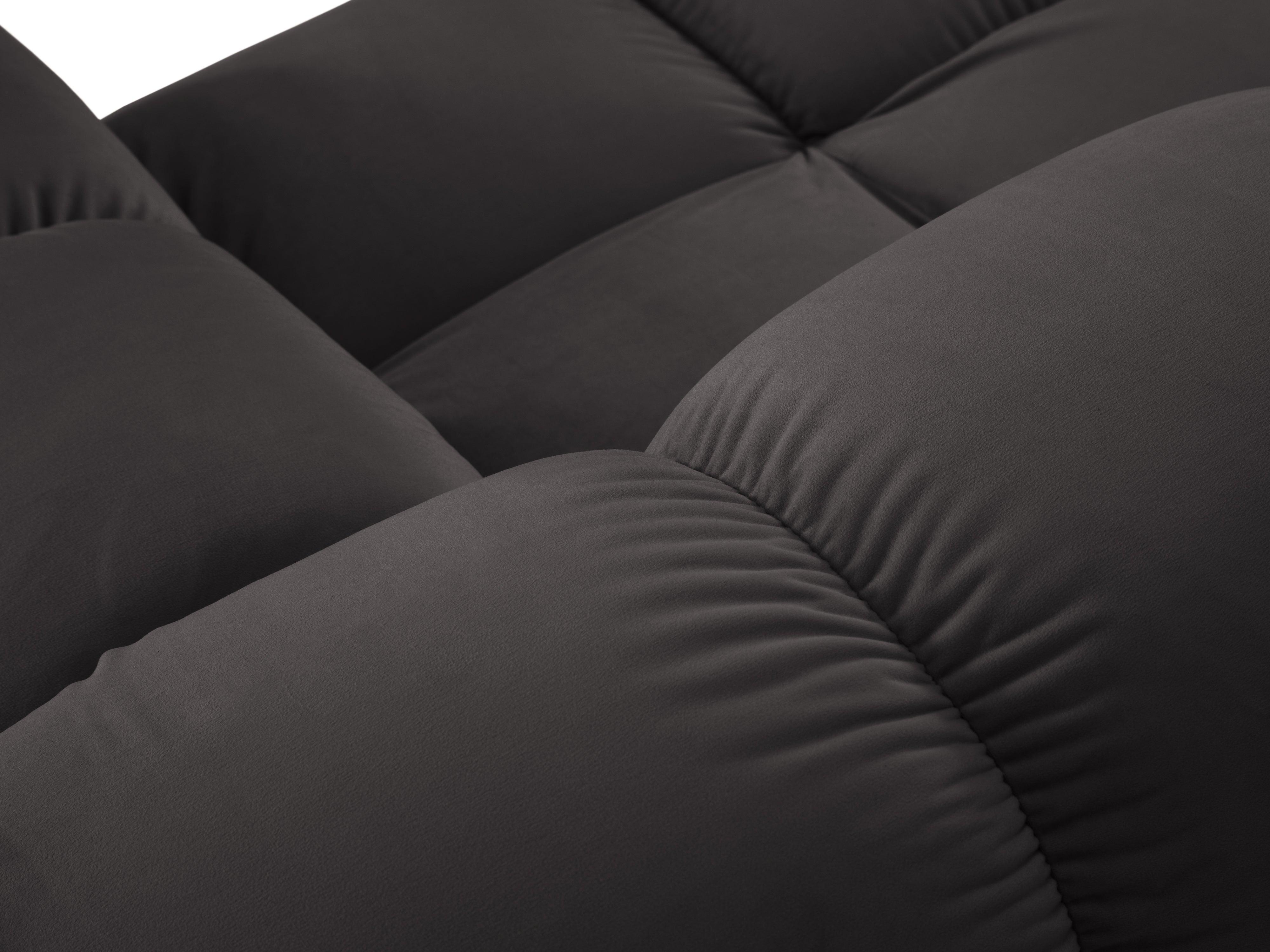Sofa aksamitna 2-osobowa TROPEA ciemnoszary Milo Casa    Eye on Design