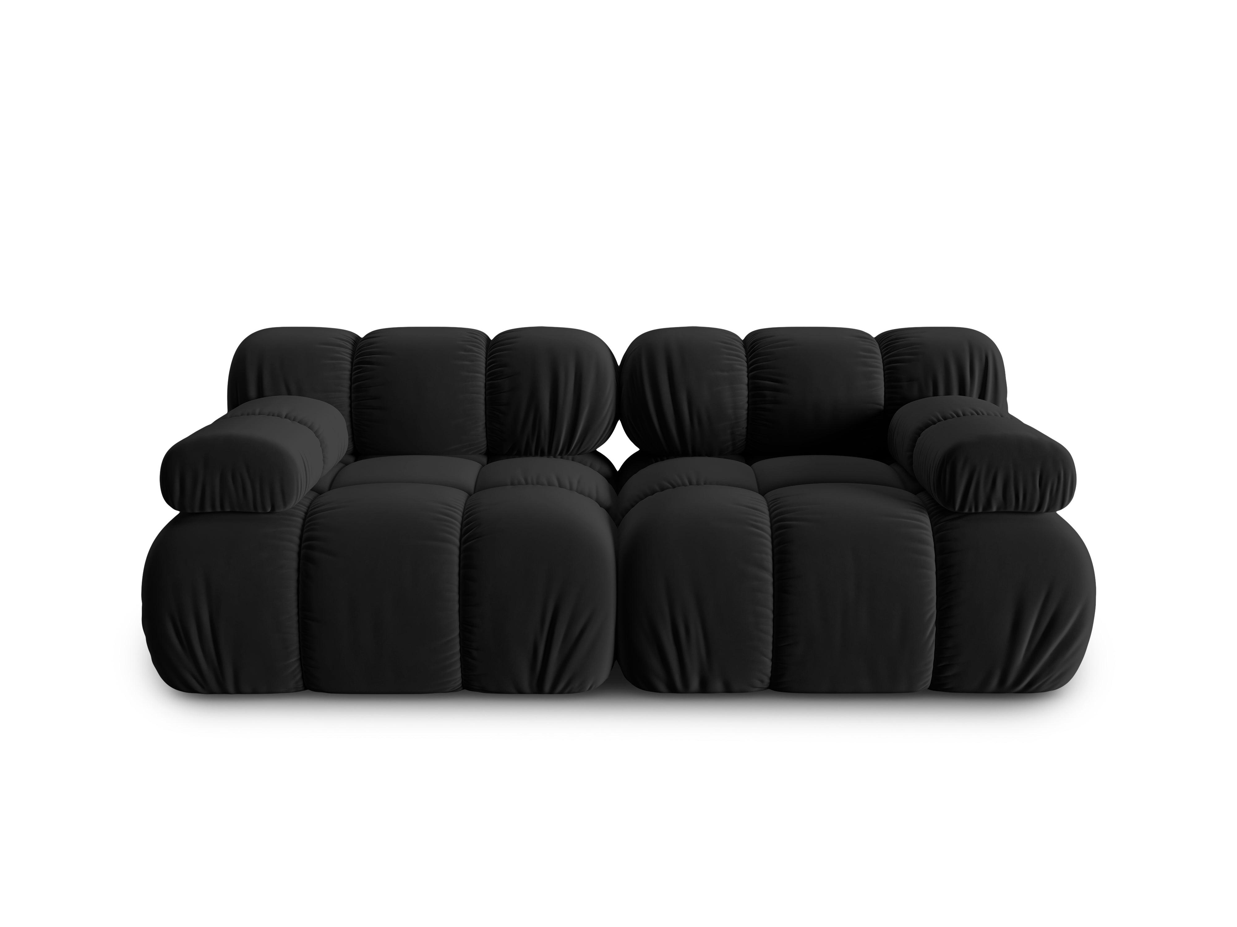 Sofa aksamitna 2-osobowa TROPEA czarny Milo Casa    Eye on Design