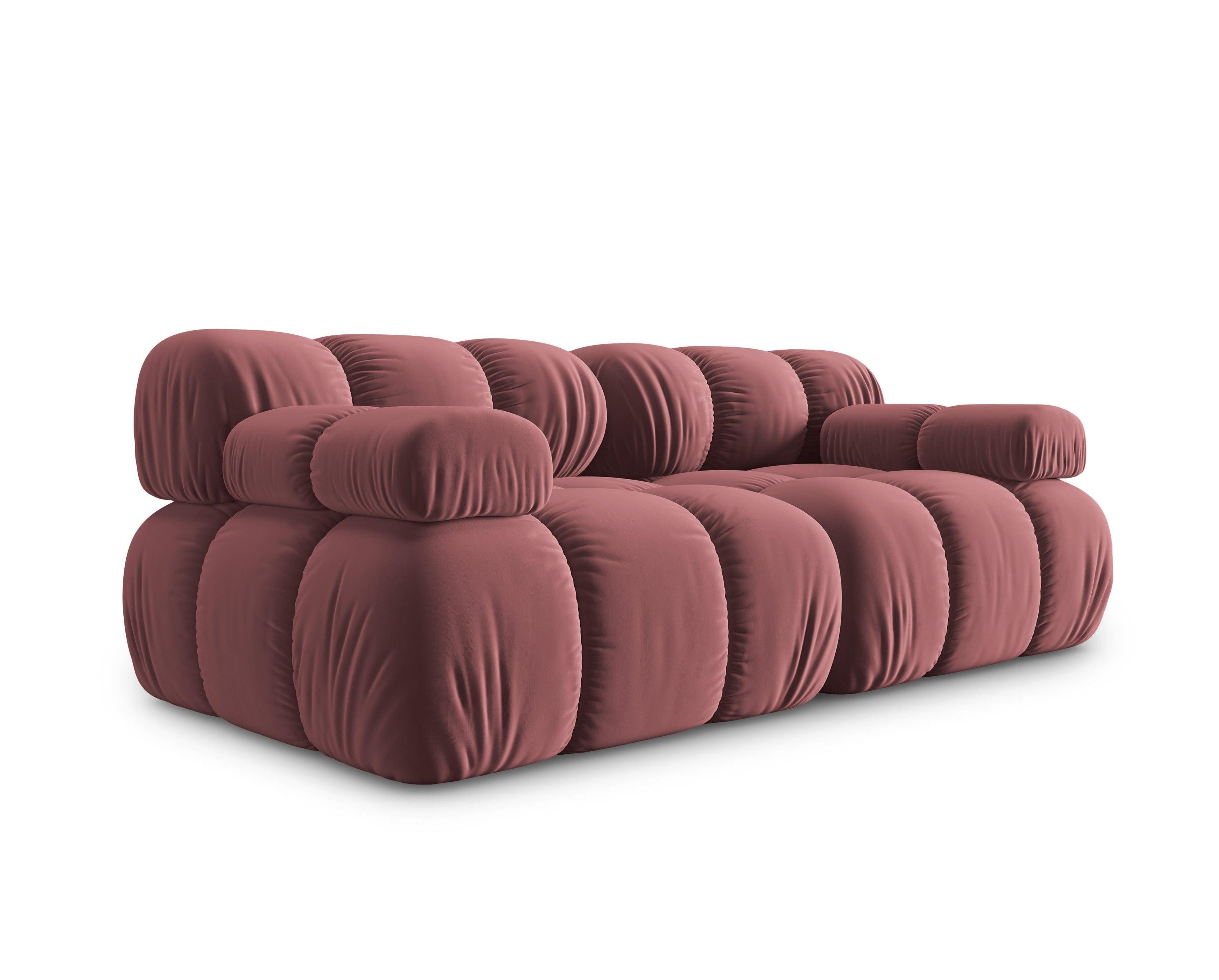 Sofa aksamitna 2-osobowa TROPEA różowy Milo Casa    Eye on Design