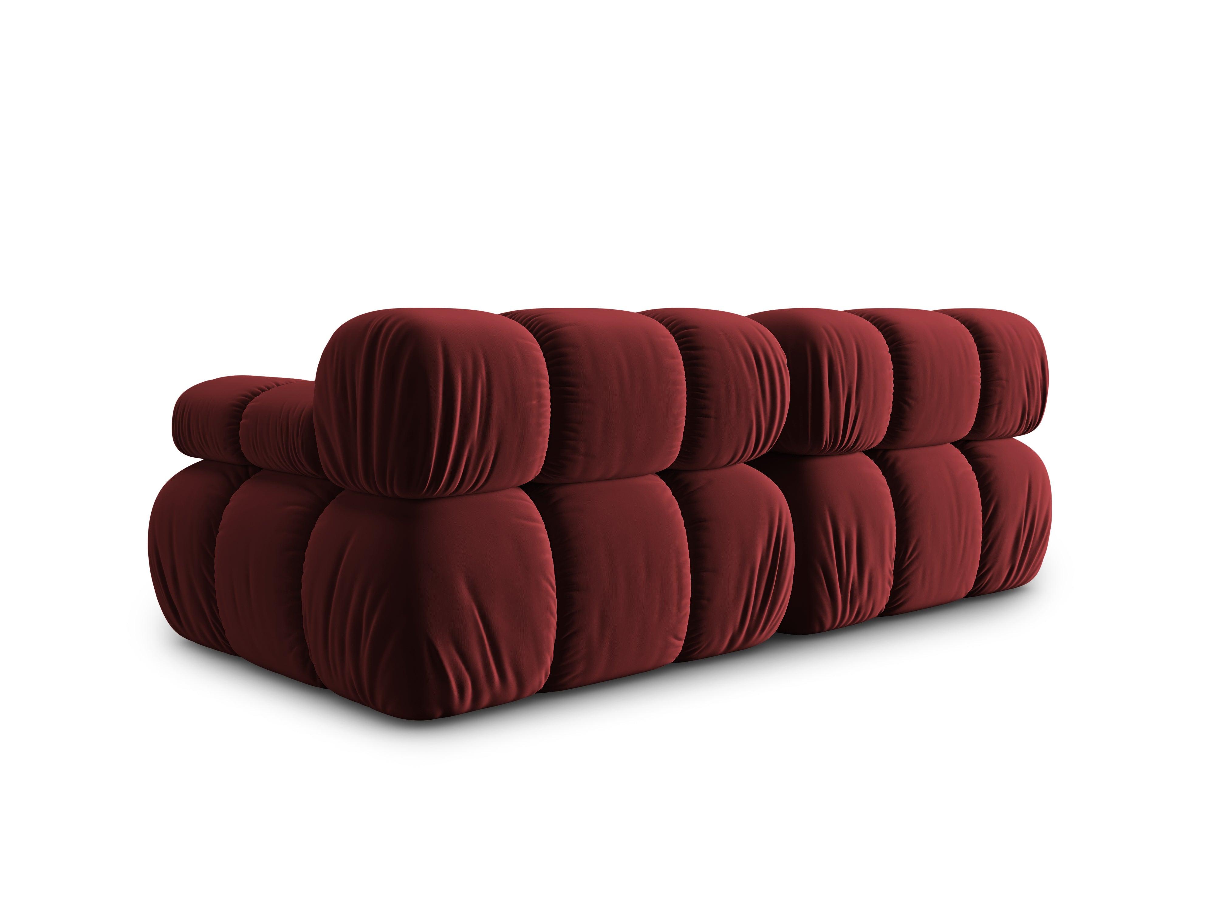 Sofa aksamitna 2-osobowa TROPEA rubinowy Milo Casa    Eye on Design