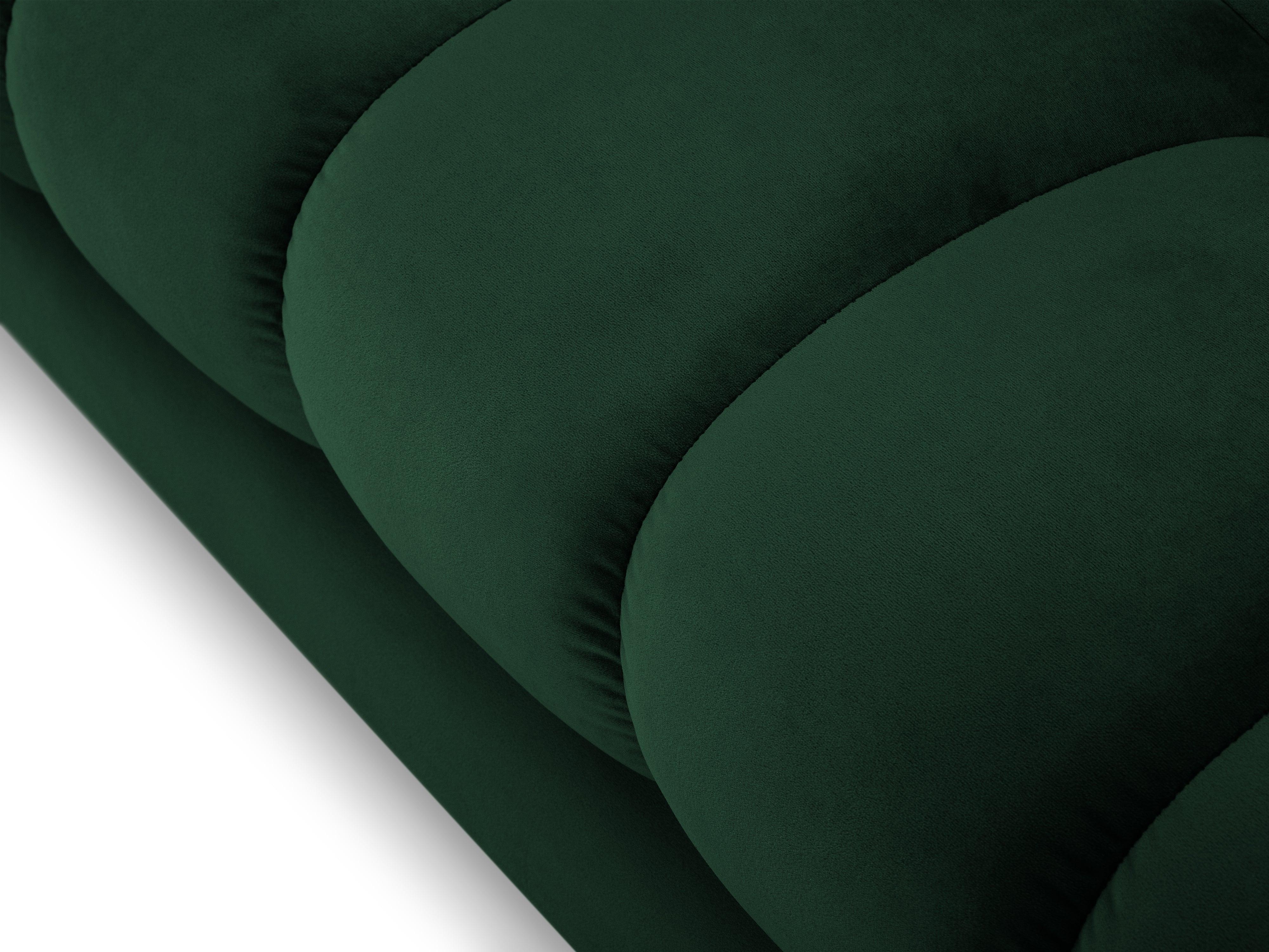 Sofa velvet 2-seater BALI bottle green with black base - Eye on Design