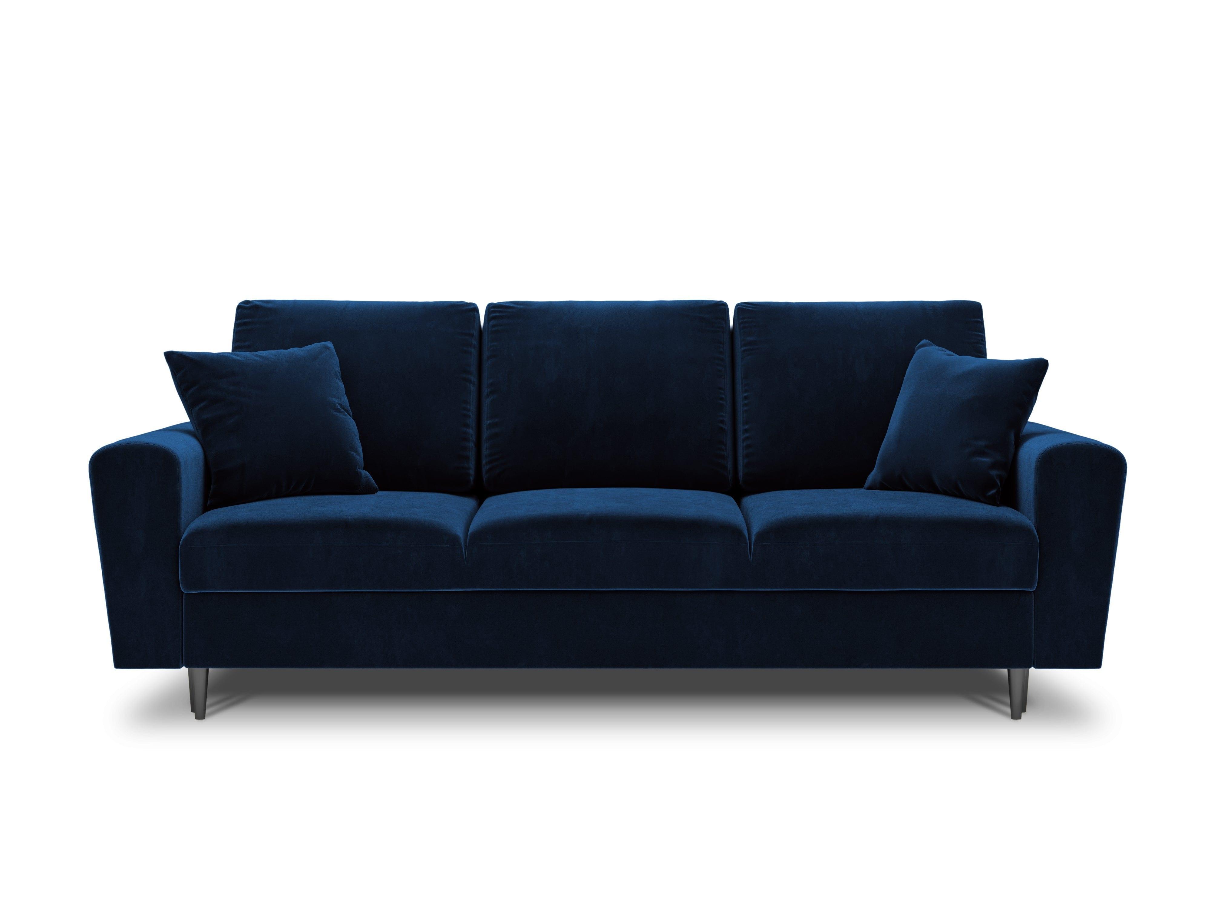 Sofa with sleeping function KYOTO blue with black base - Eye on Design