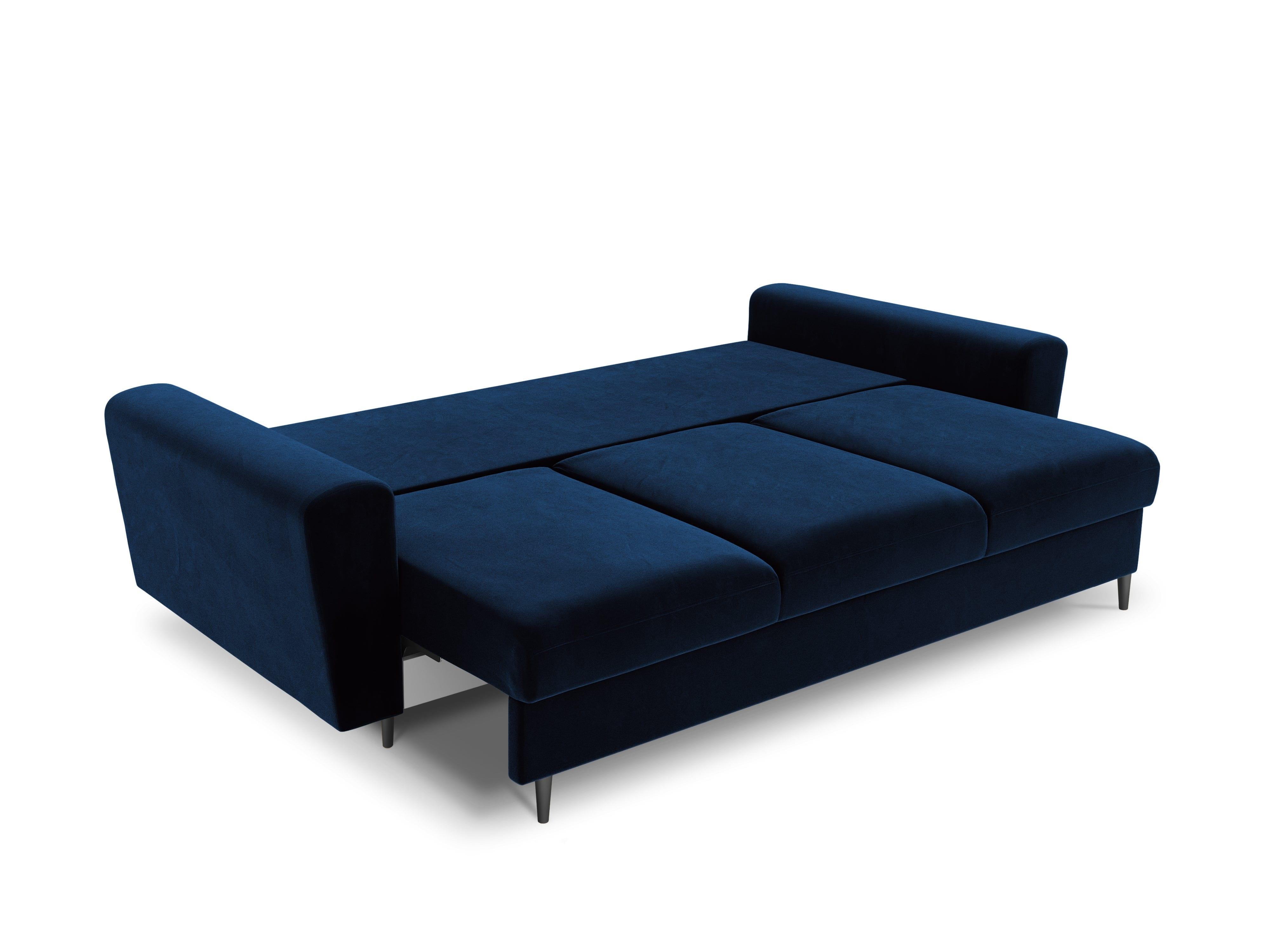 Sofa with sleeping function KYOTO blue with black base - Eye on Design