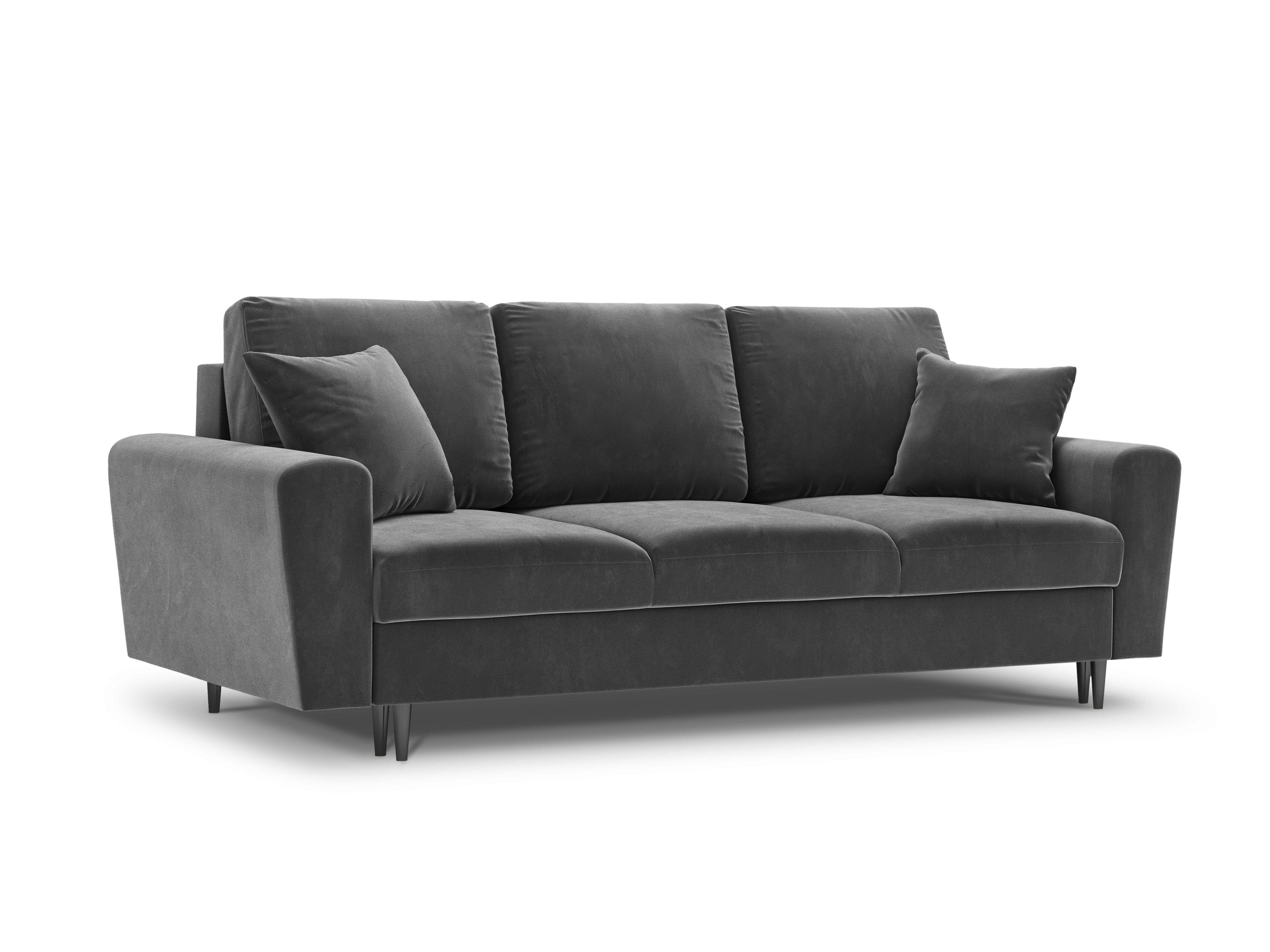 Sofa with sleeping function KYOTO light grey with black base - Eye on Design