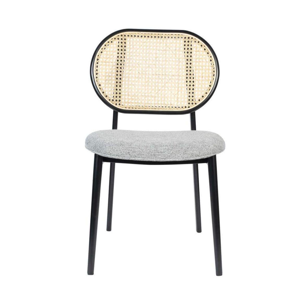 SPIKE chair grey with rattan backrest, Zuiver, Eye on Design