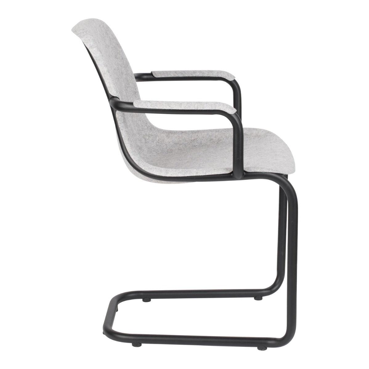 THIRSTY chair with armrests ash grey - Eye on Design