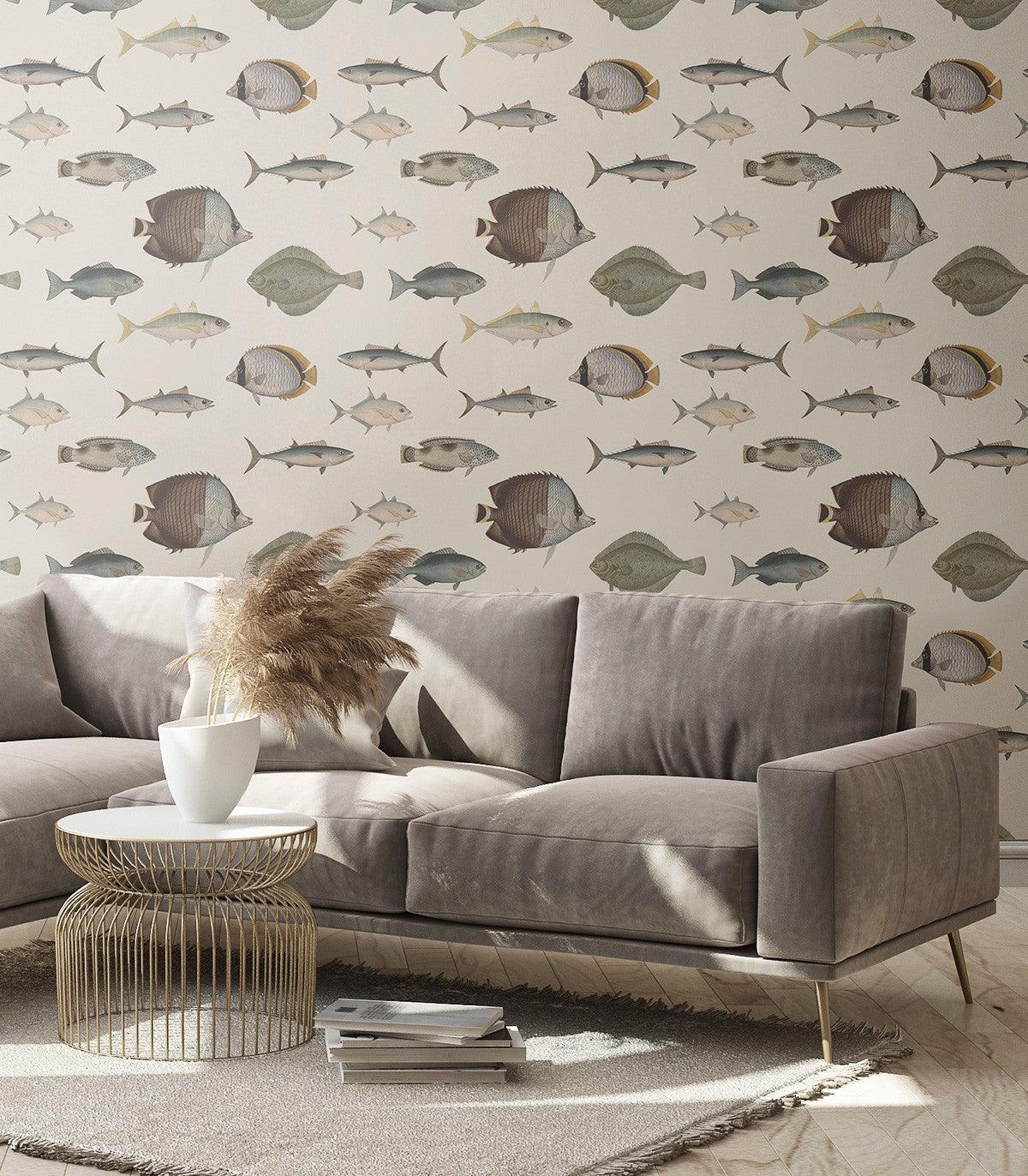 UNDER THE SEA BEIGE wallpaper - Eye on Design