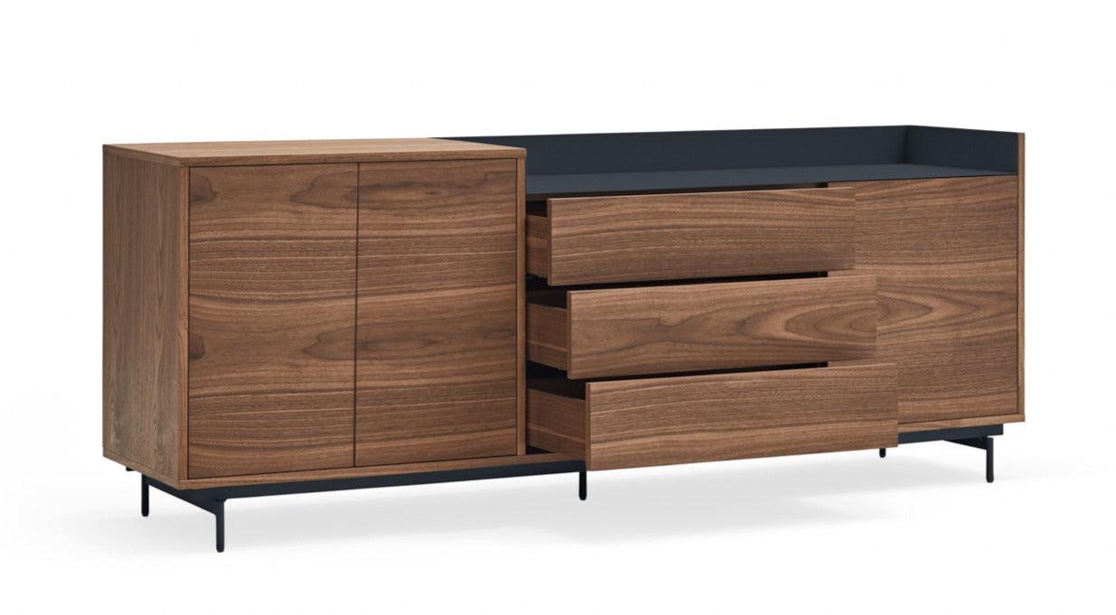 VALLEY chest of drawers walnut wood with dark finish - Eye on Design