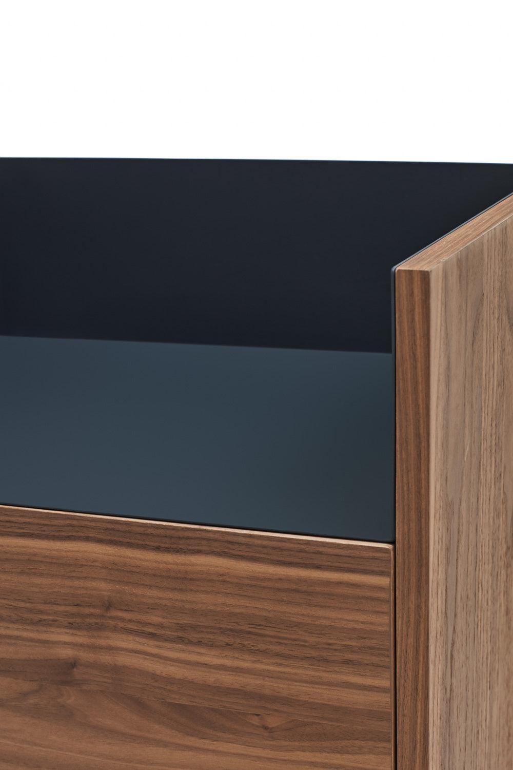 VALLEY high chest of drawers walnut wood with dark finish - Eye on Design