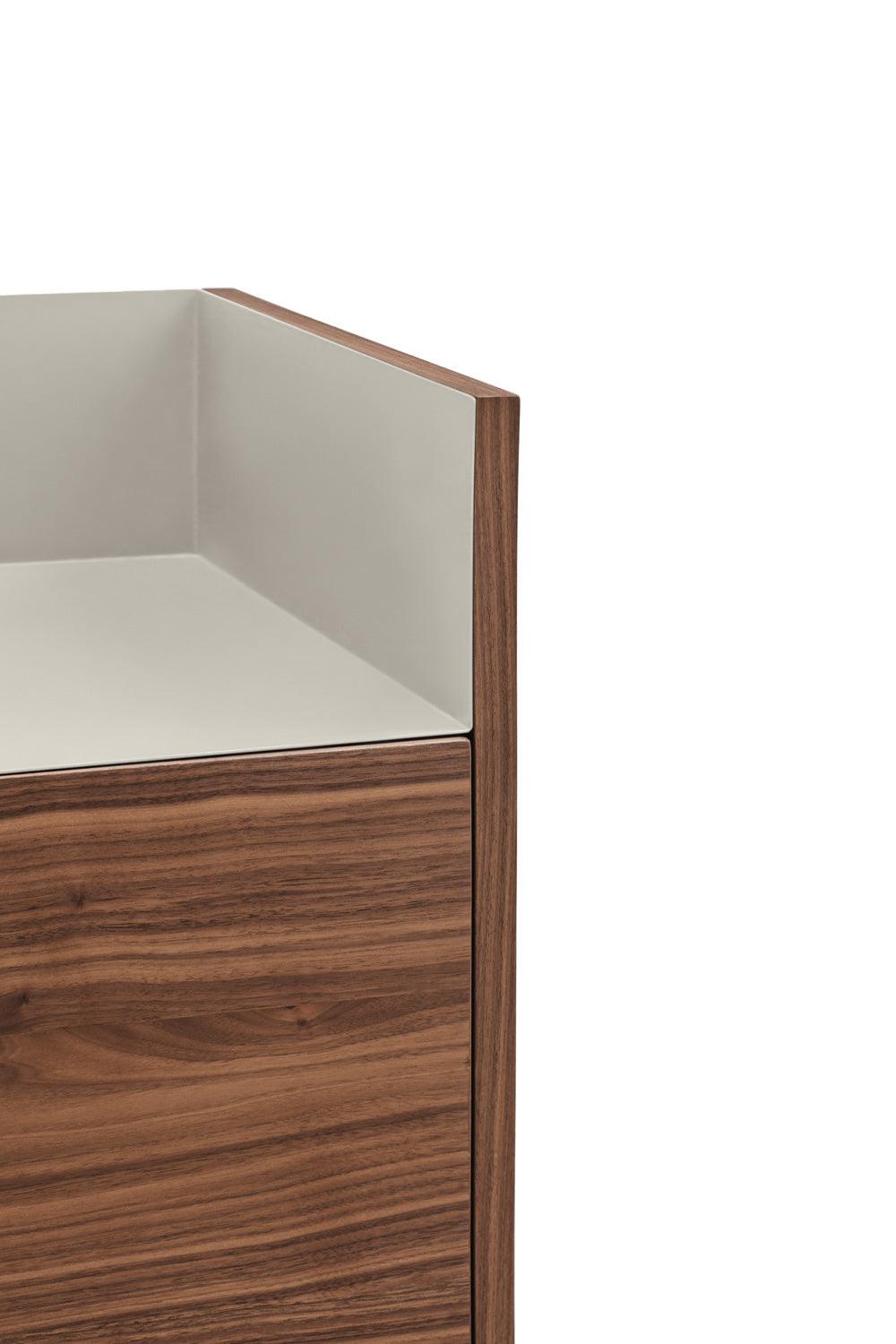 VALLEY high chest of drawers walnut wood with light finish - Eye on Design