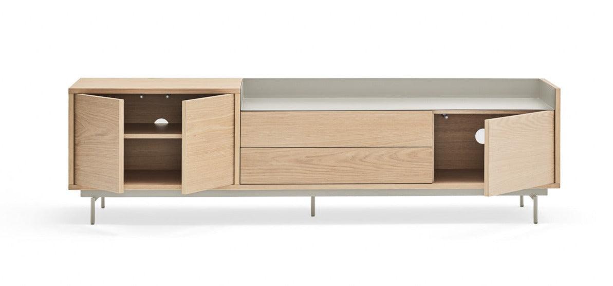 VALLEY RTV cabinet natural oak with light finish - Eye on Design