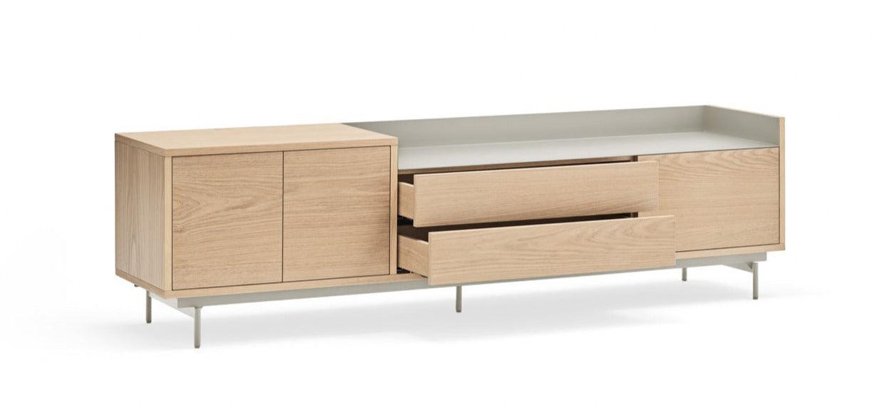 VALLEY RTV cabinet natural oak with light finish - Eye on Design