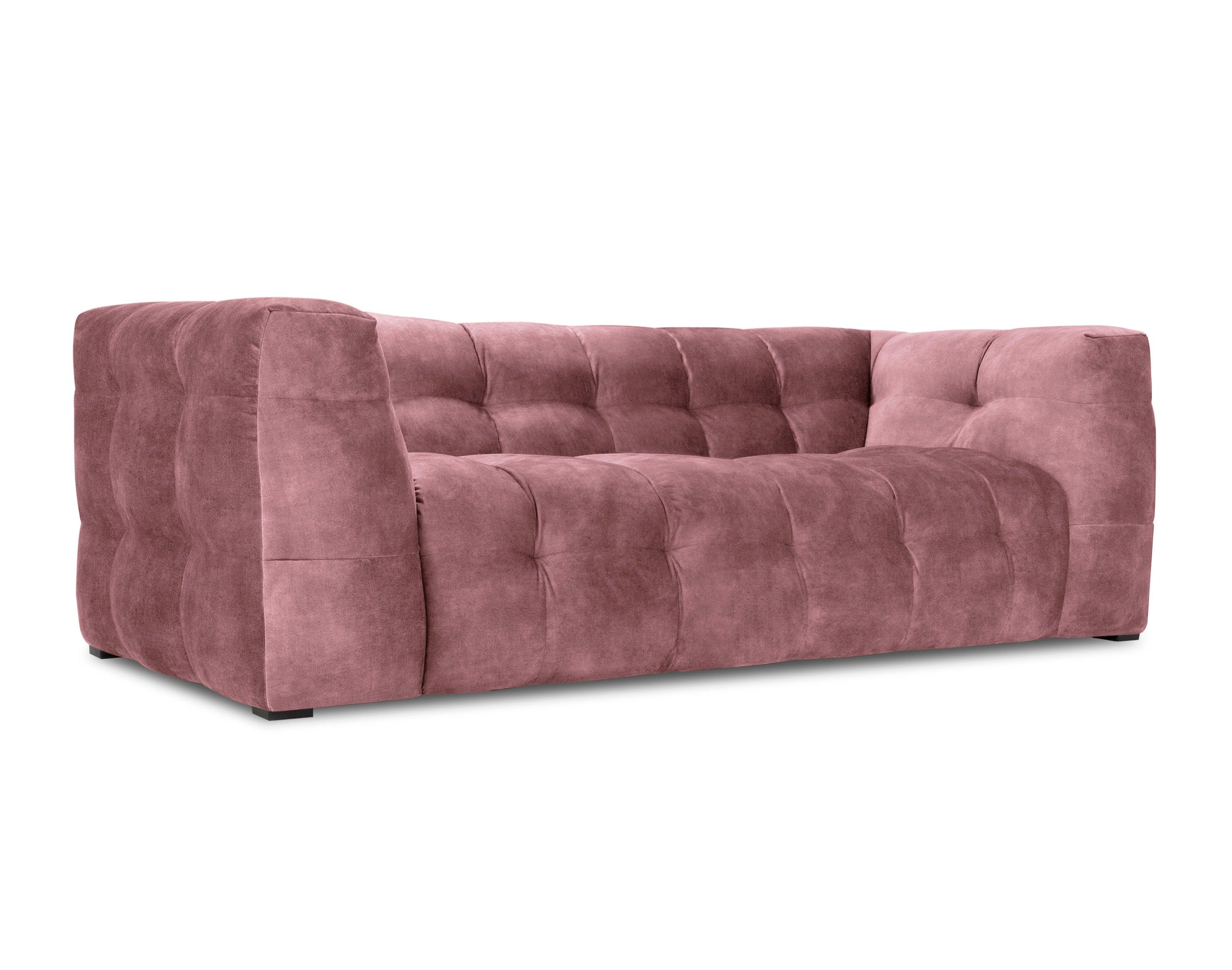 Velvet 3-seater sofa VESTA pink - Eye on Design