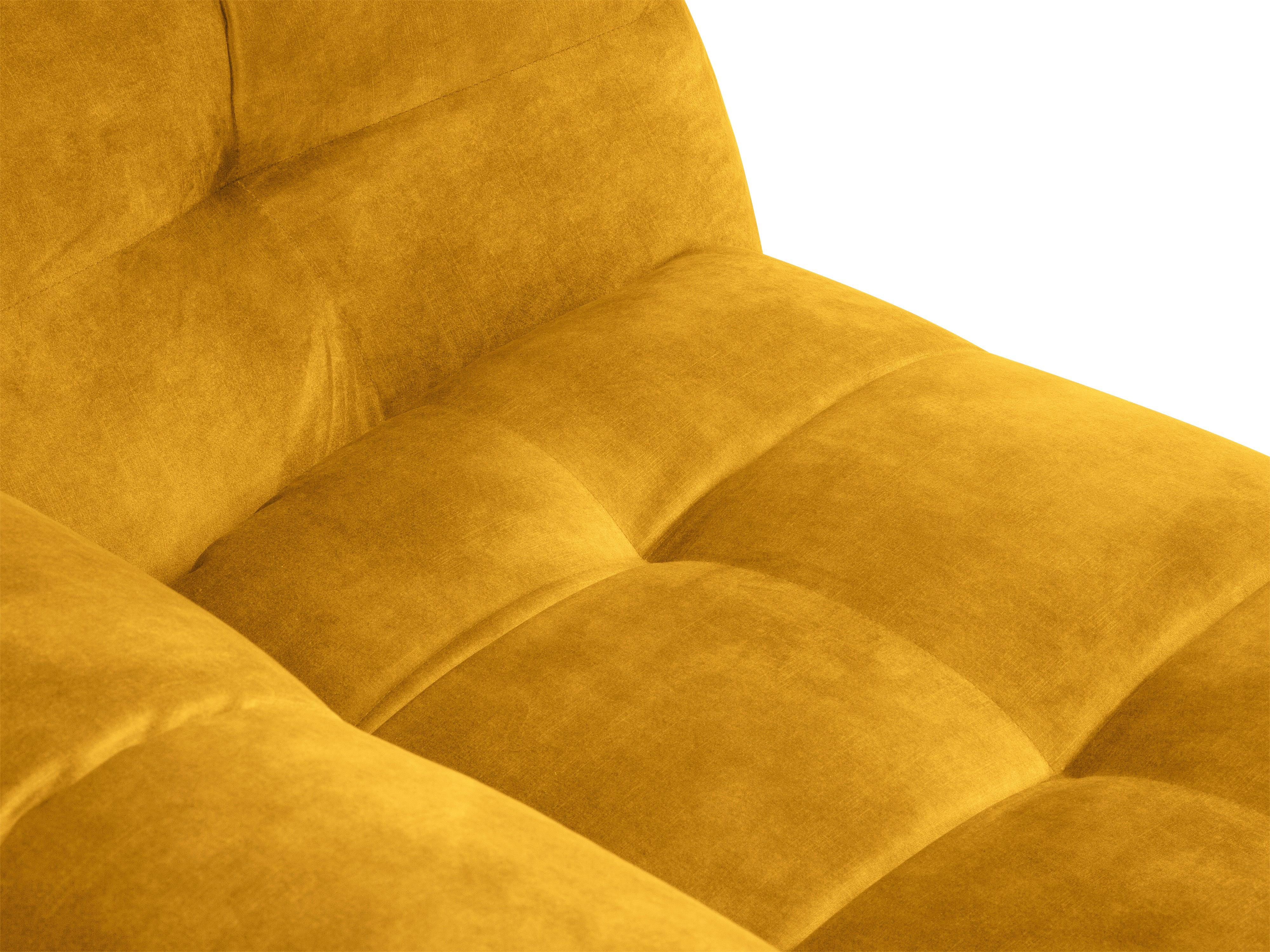 Velvet 3-seater sofa VESTA yellow - Eye on Design