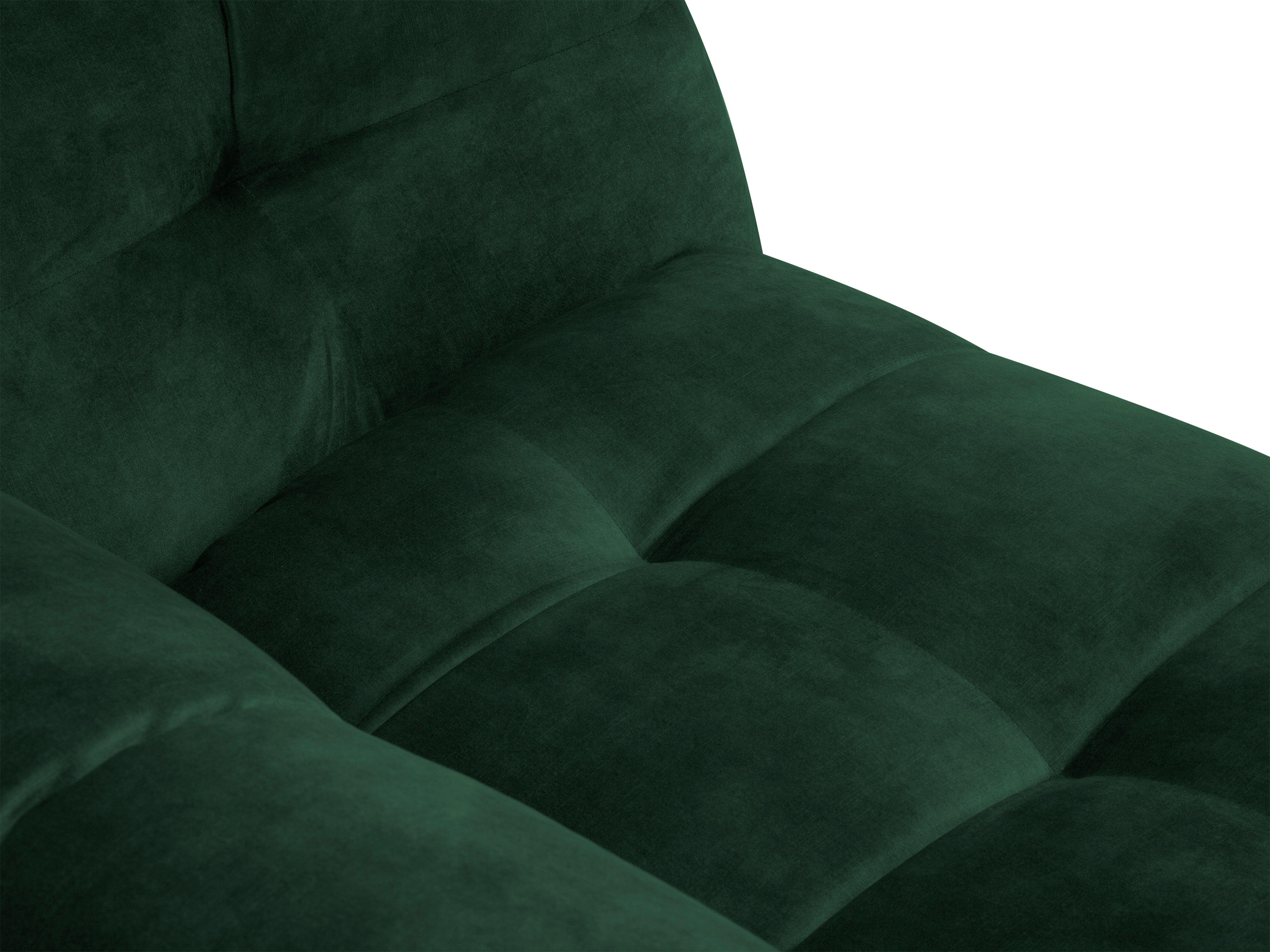 Velvet 4-seater sofa VESTA bottle green - Eye on Design