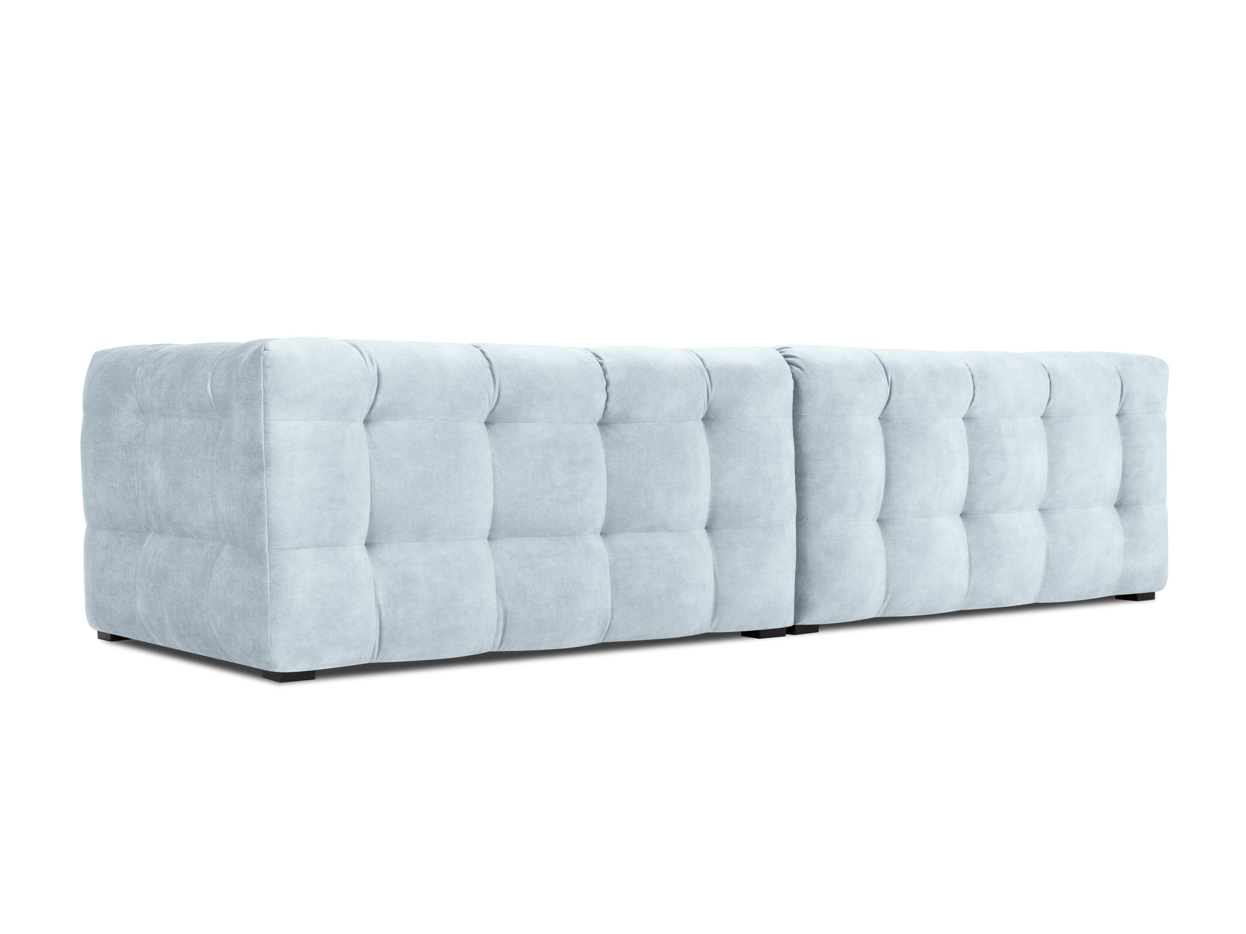 Velvet 4-seater sofa VESTA light blue - Eye on Design