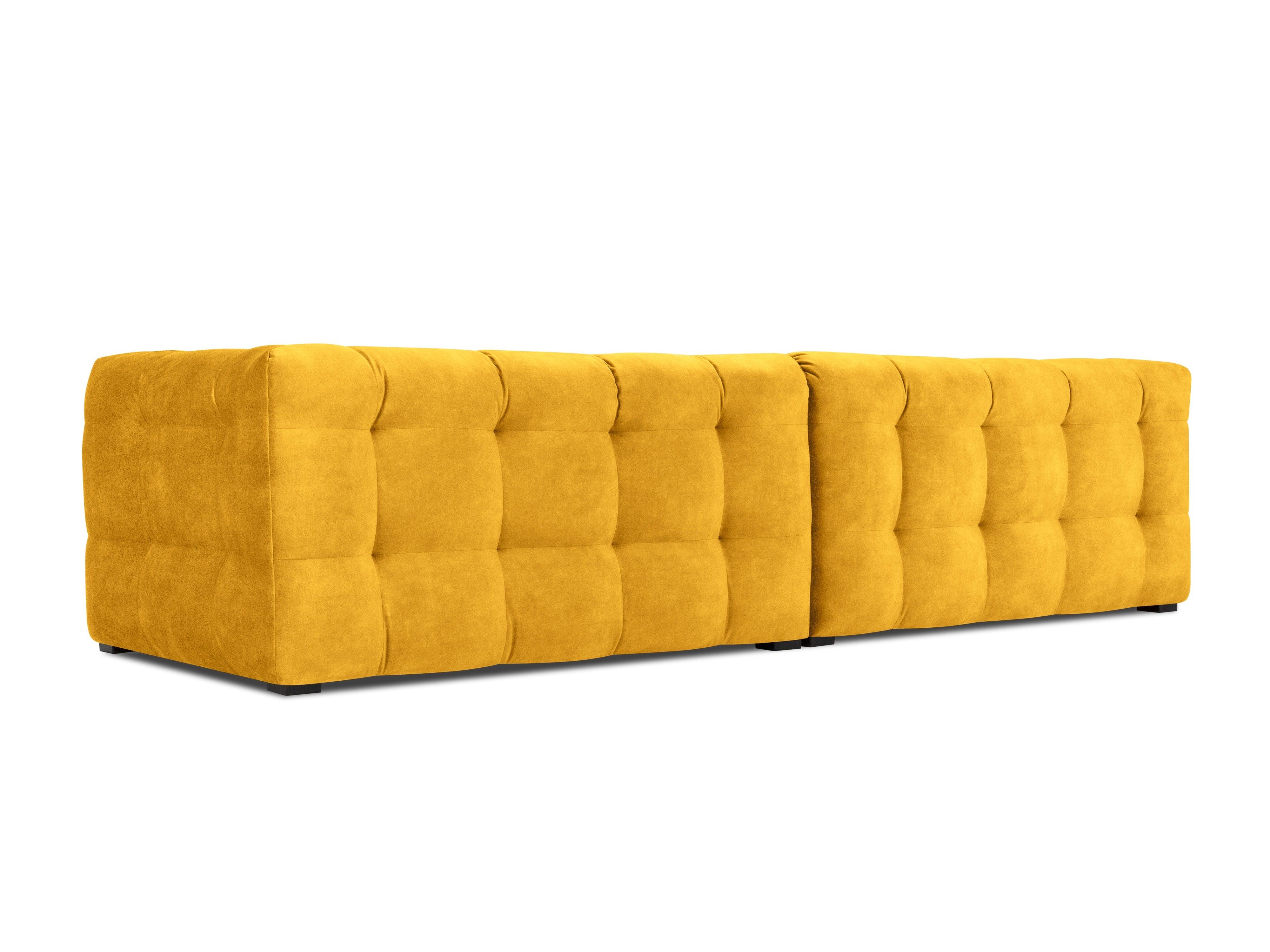 Velvet 4-seater sofa VESTA yellow - Eye on Design