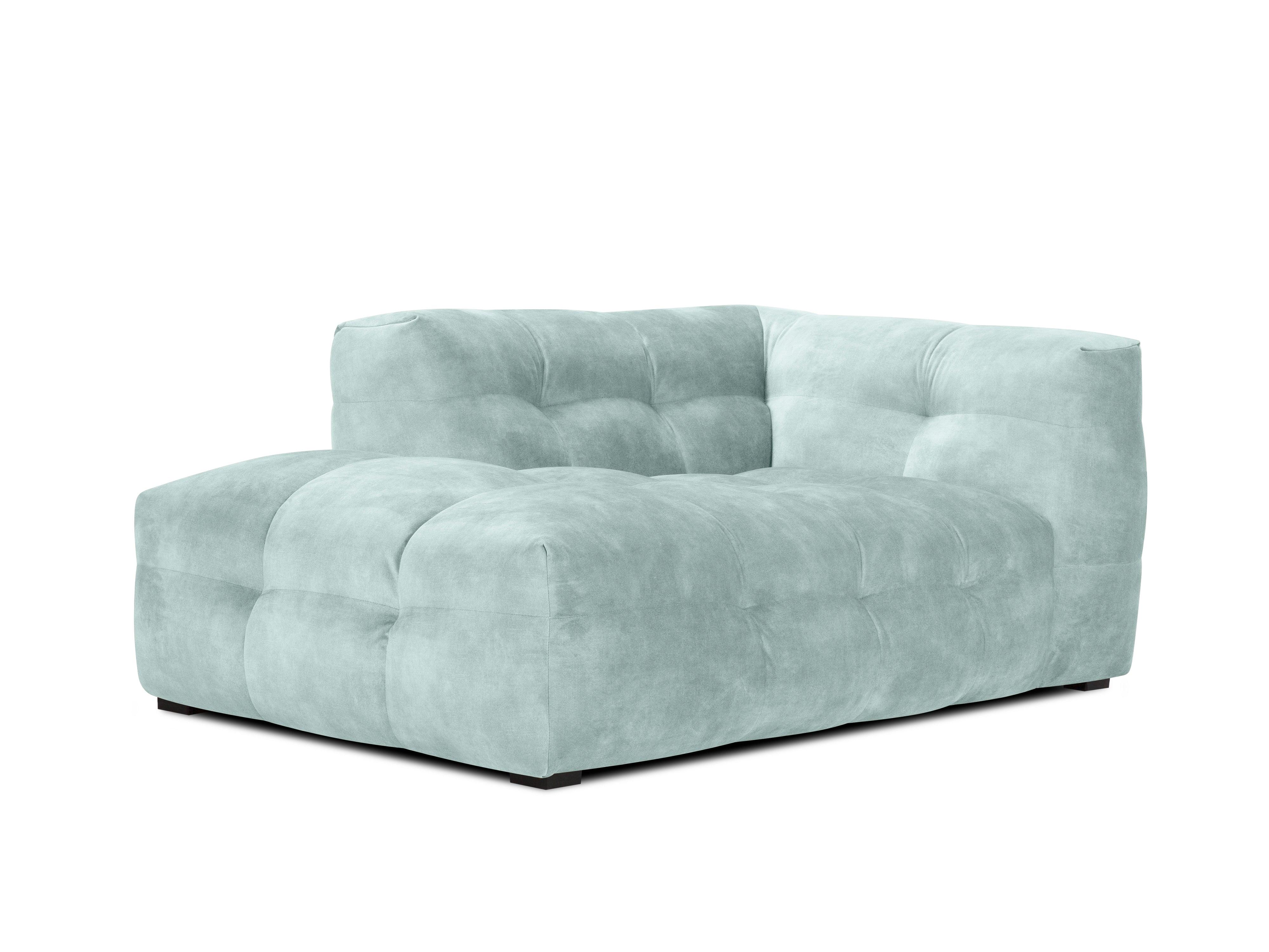 Velvet chaise longue left VESTA mint - Eye on Design