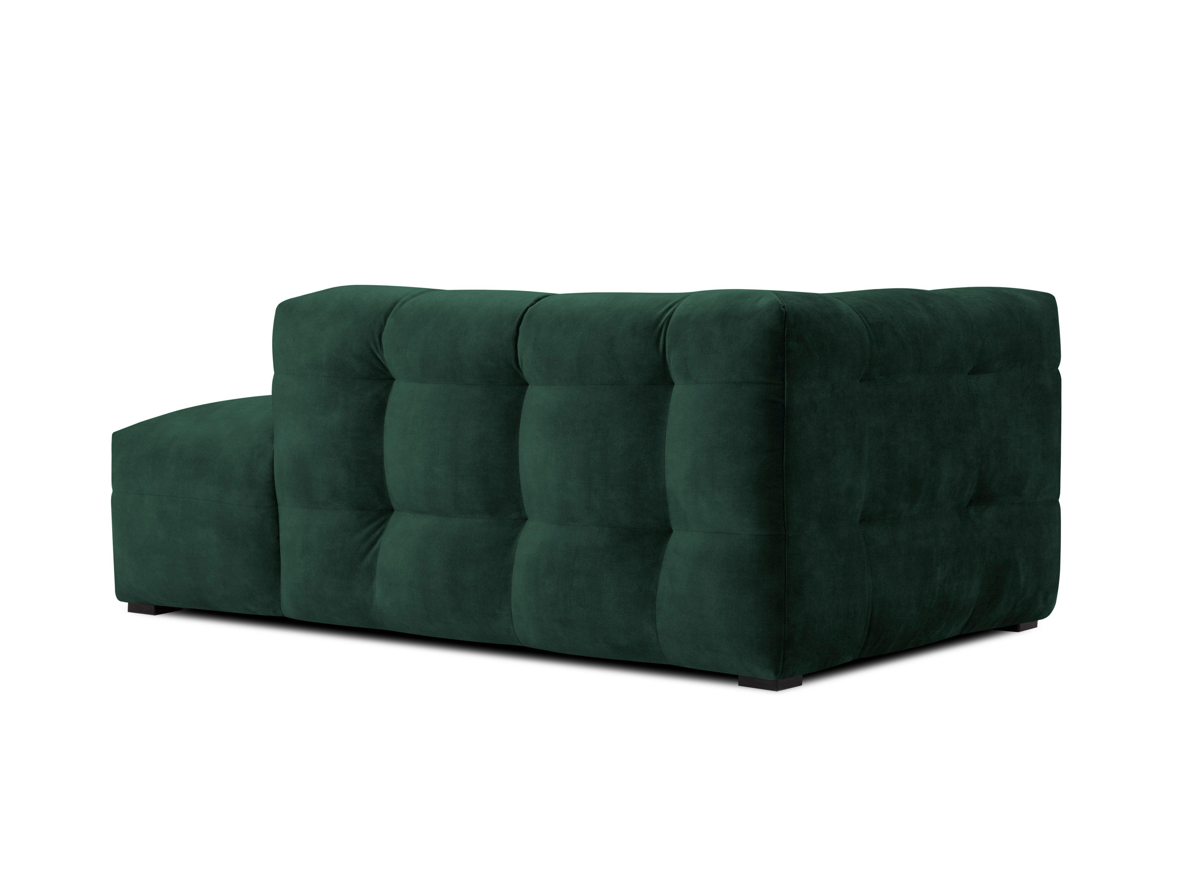 Velvet chaise longue right VESTA bottle green - Eye on Design