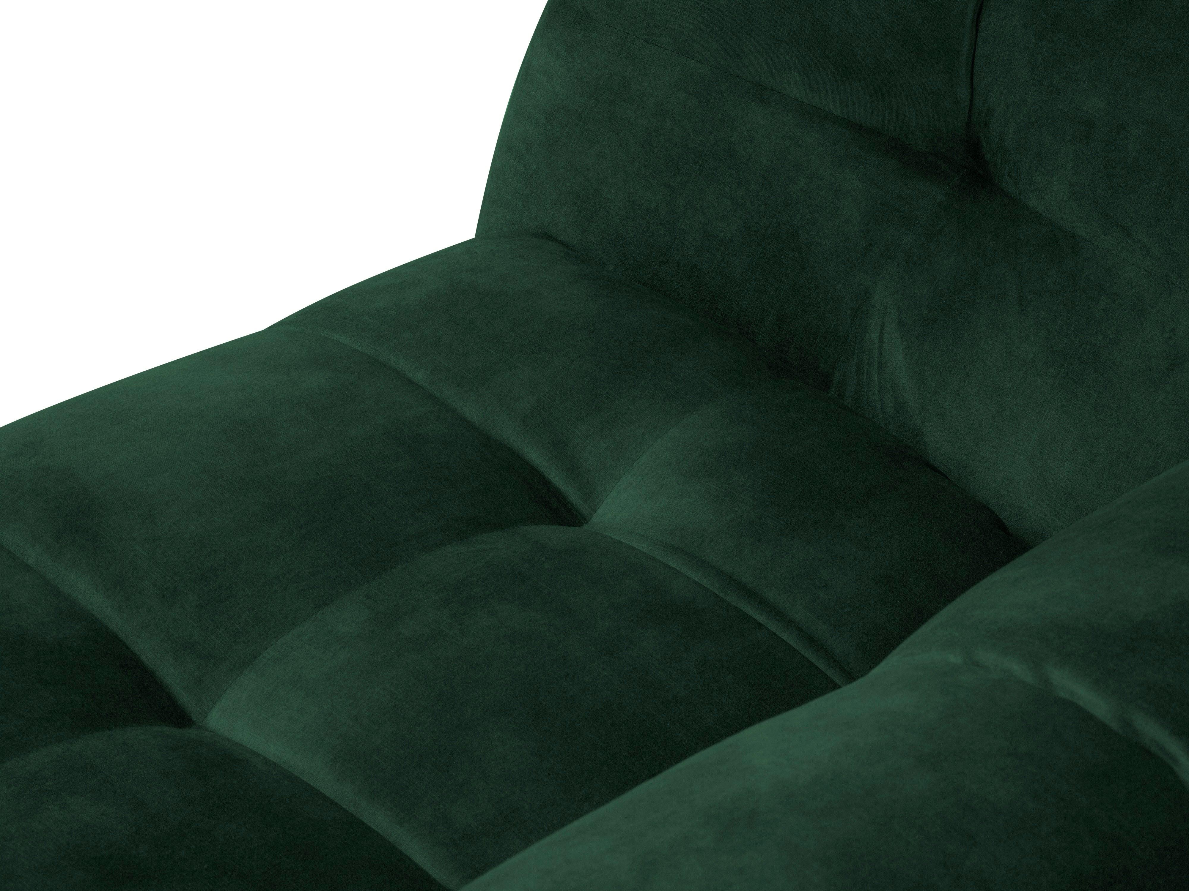 Velvet chaise longue right VESTA bottle green - Eye on Design