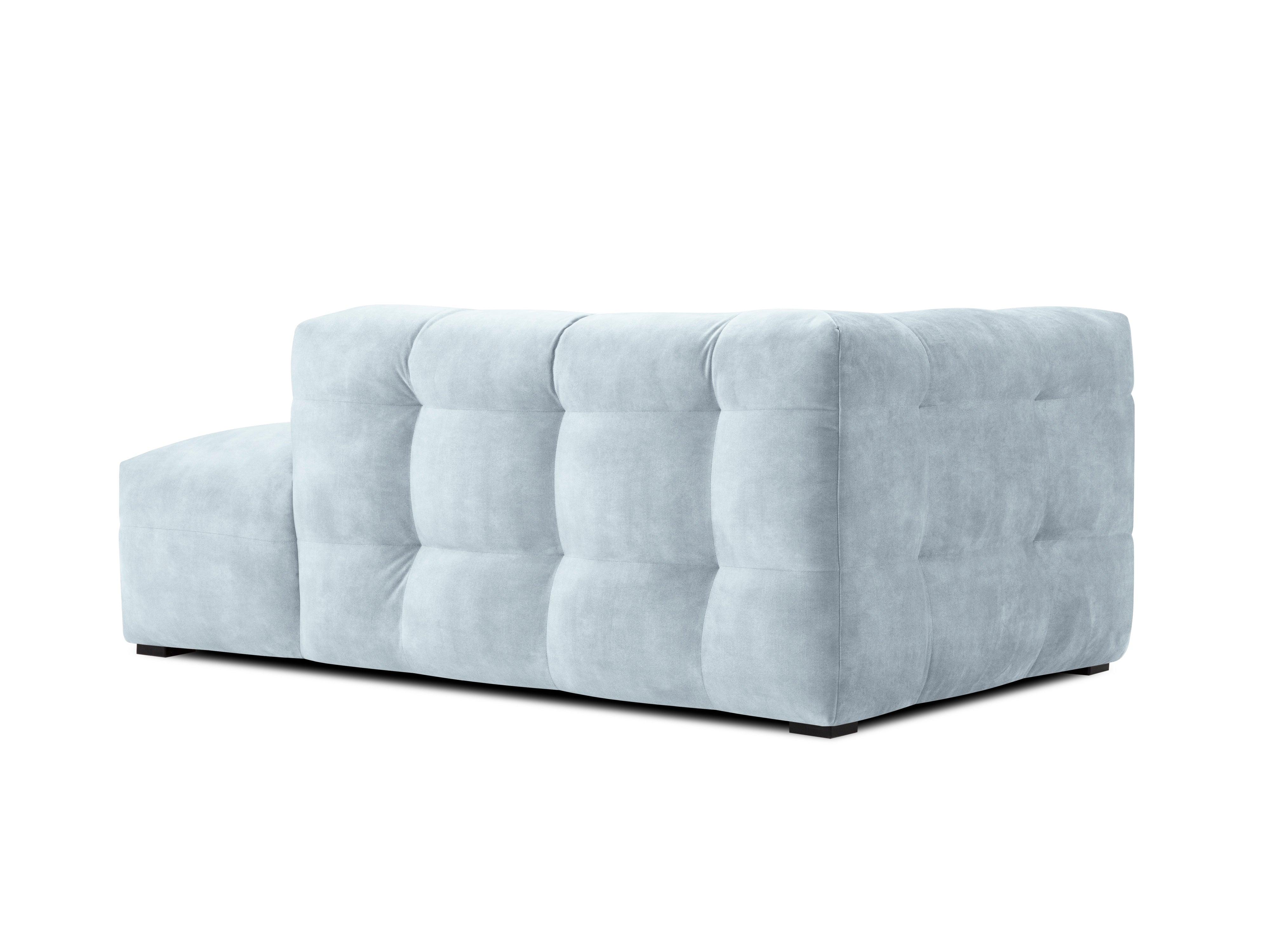 Velvet chaise longue VESTA right light blue - Eye on Design