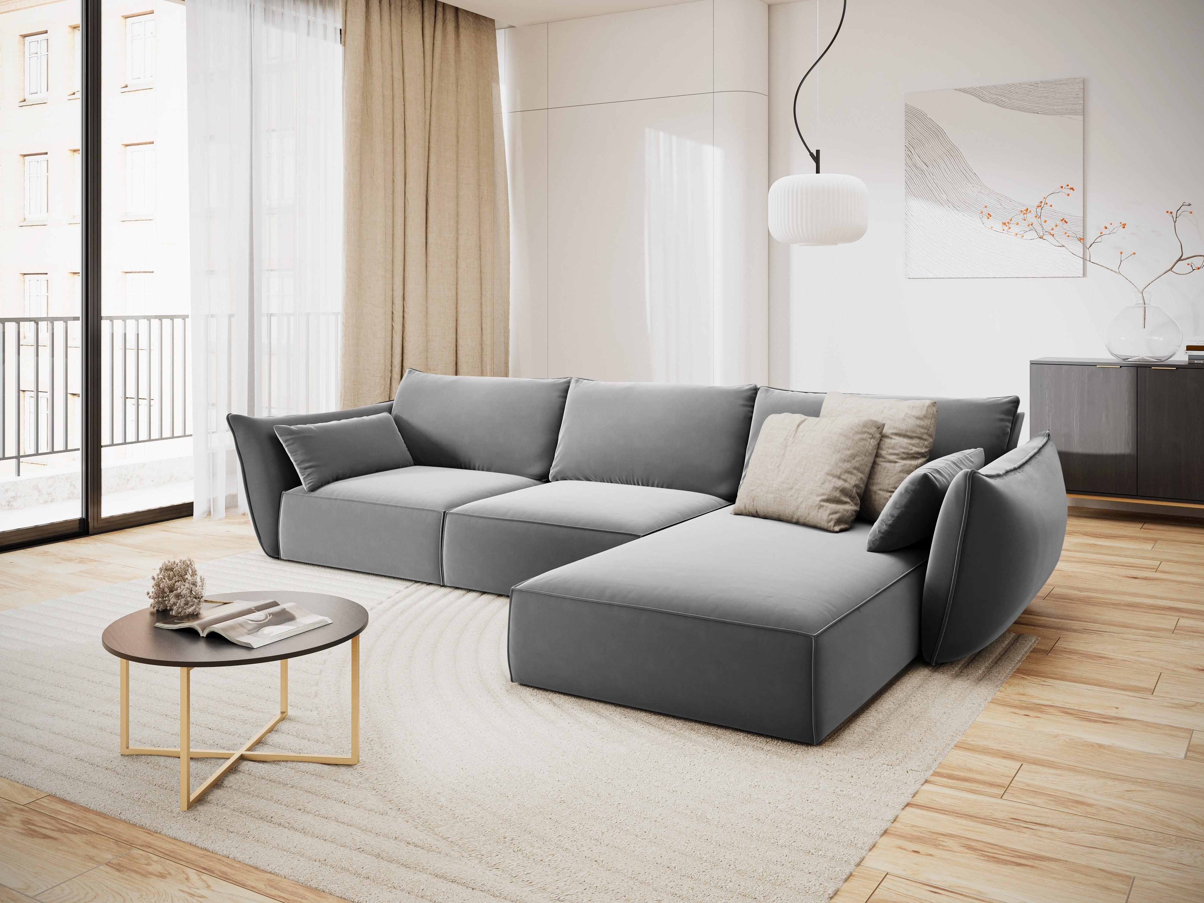 Velvet Right Corner Sofa, "Vanda", 4 Seats, 300x166x85
Made in Europe, Mazzini Sofas, Eye on Design